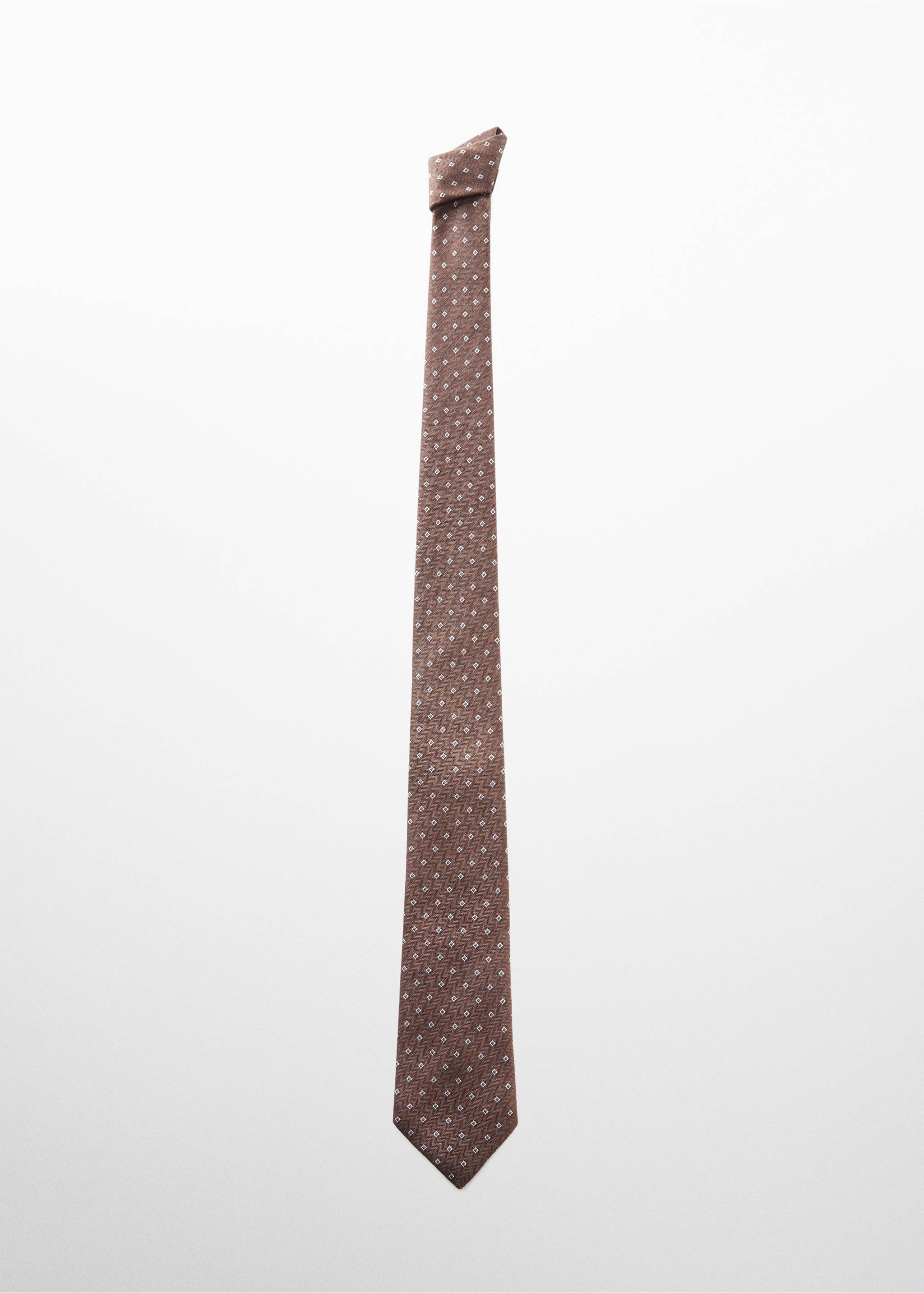 Geometric print tie - Article without model, Brown. Ref: 67030636-00.