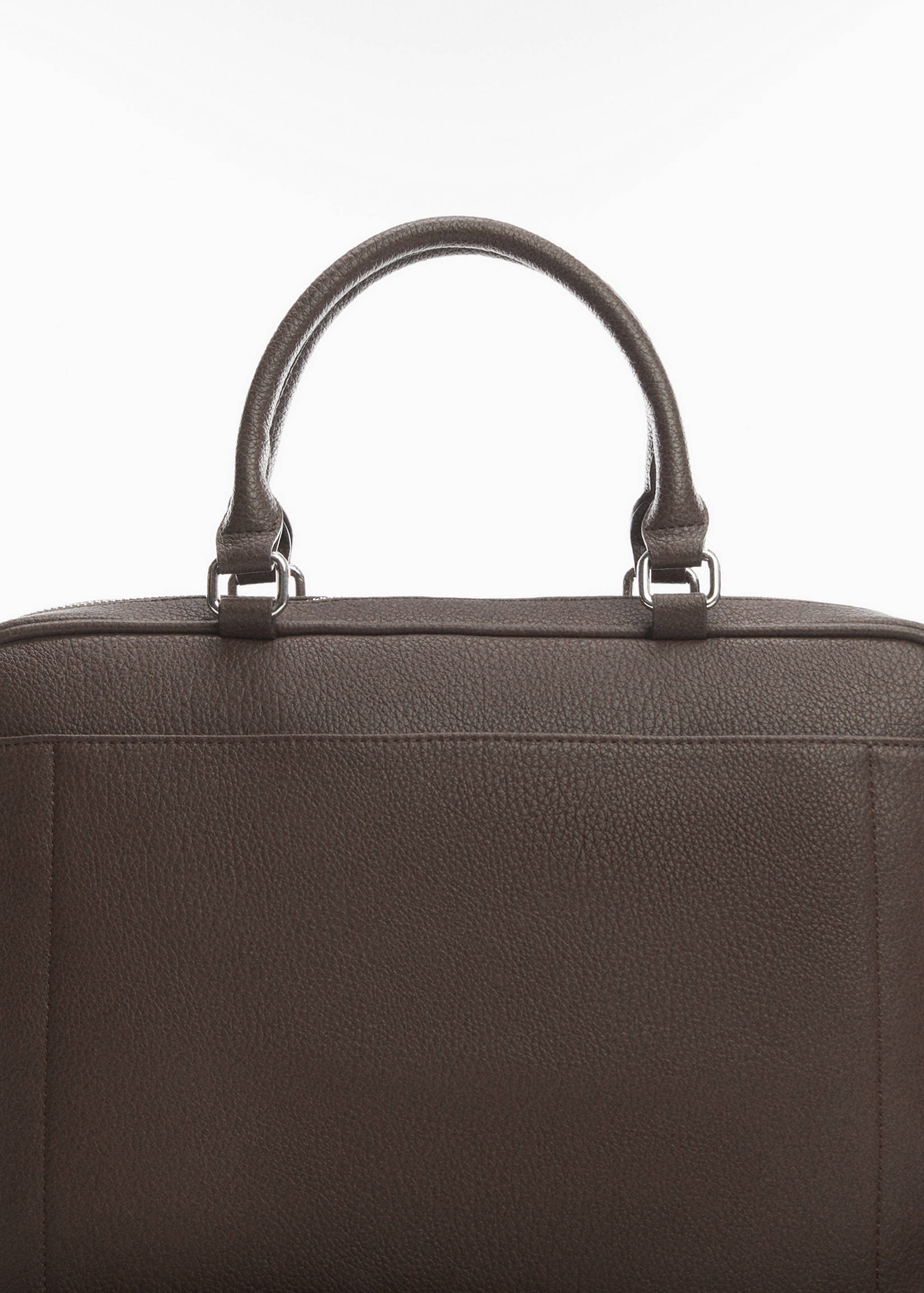 Faux-leather briefcase - null