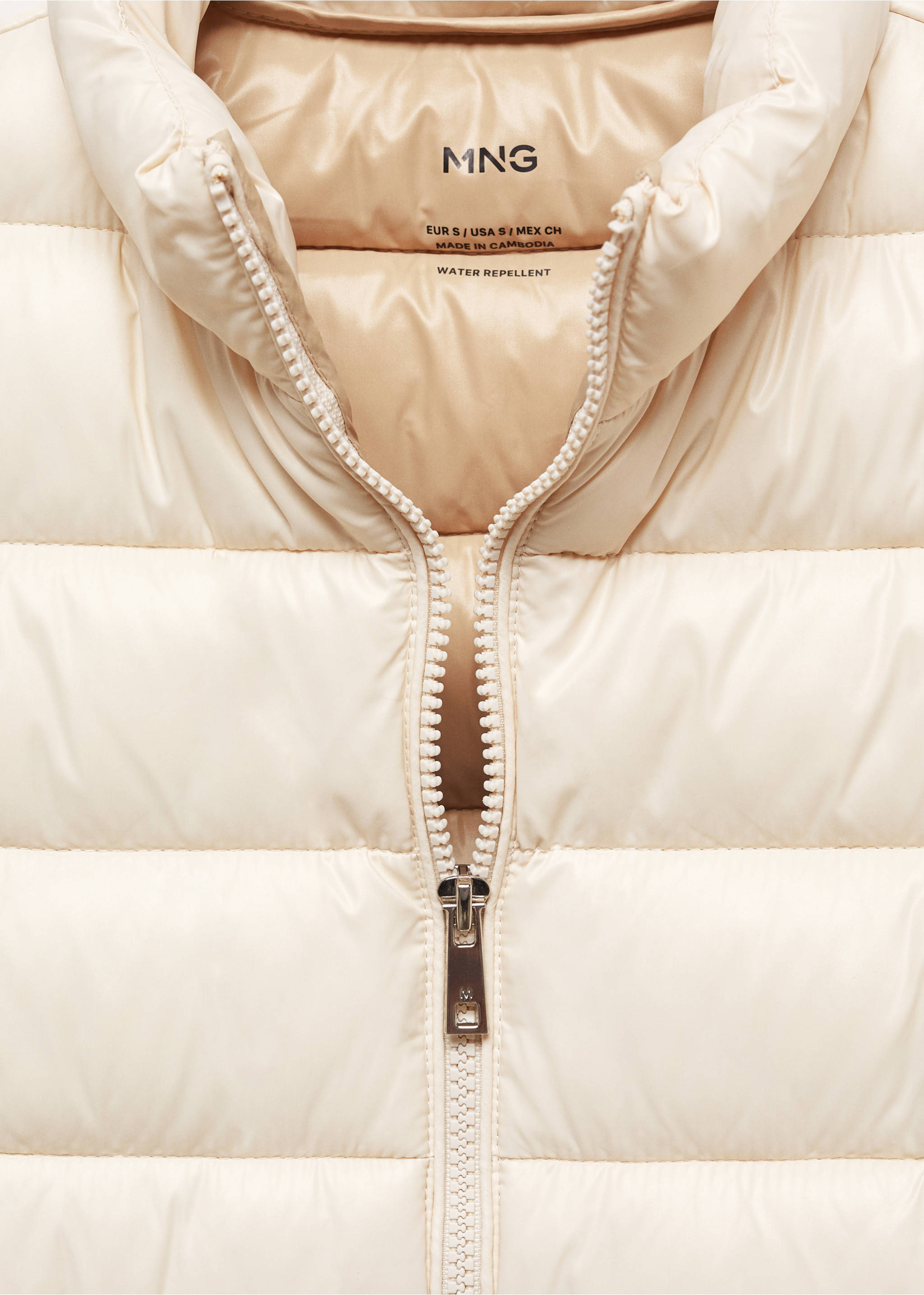 Prošívaná bunda anorak s kapsami - Detail zboží 8, Béžová. Ref: 67030642-00.