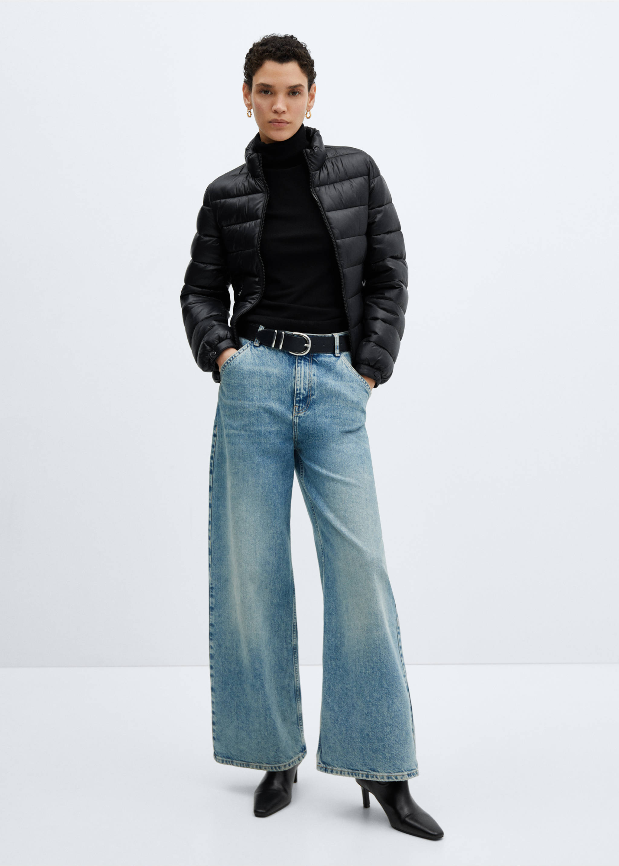 Pocket quilted jacket - General plane, Black. Ref: 67030642-00.