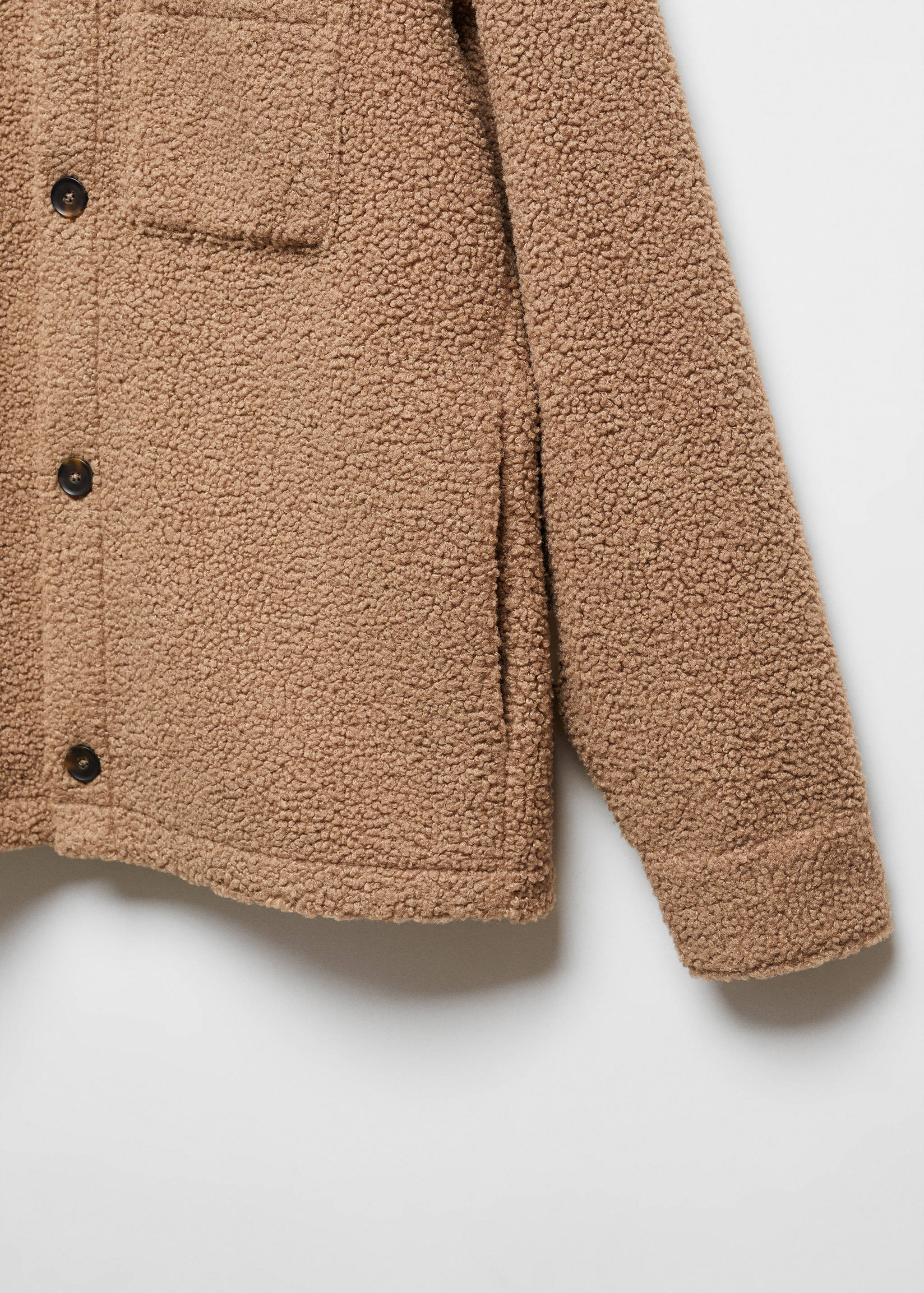 Overshirt aus Kunstshearling mit Tasche - Detail des Artikels 8