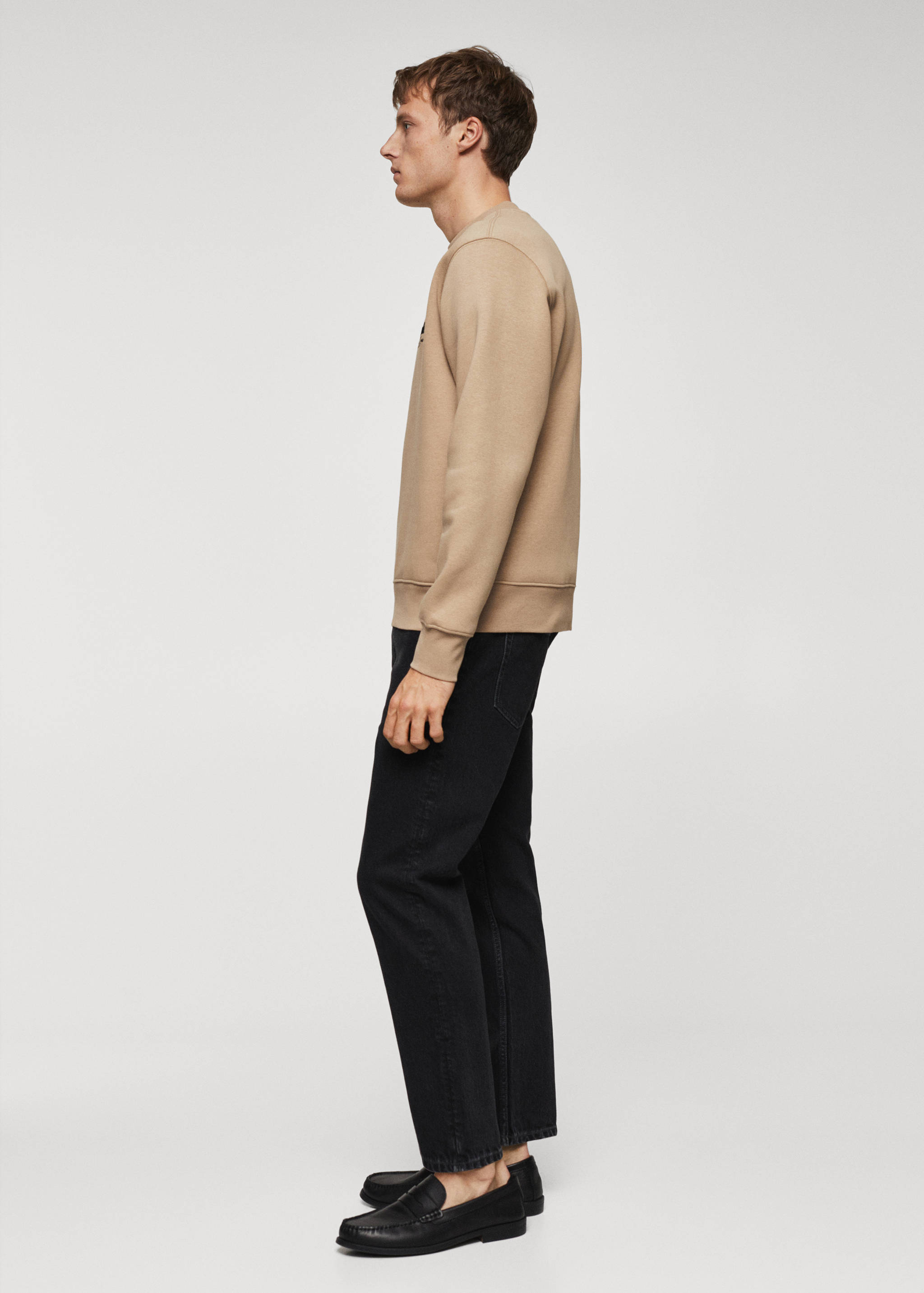 Baumwoll-Sweatshirt mit Stickdetail - Detail des Artikels 2