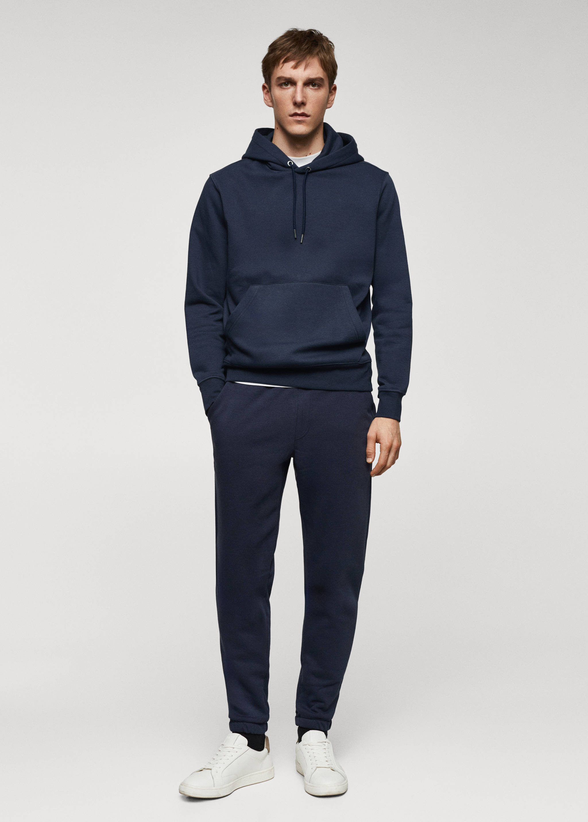 Känguru-Sweatshirt aus Baumwoll mit Kapuze - Allgemeine Ansicht