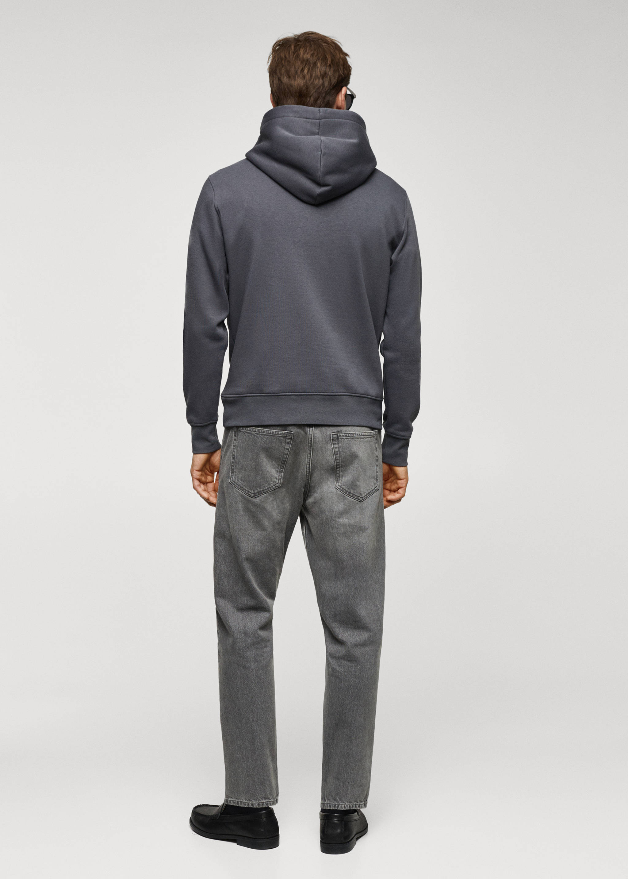 Känguru-Sweatshirt aus Baumwoll mit Kapuze - Rückseite des Artikels