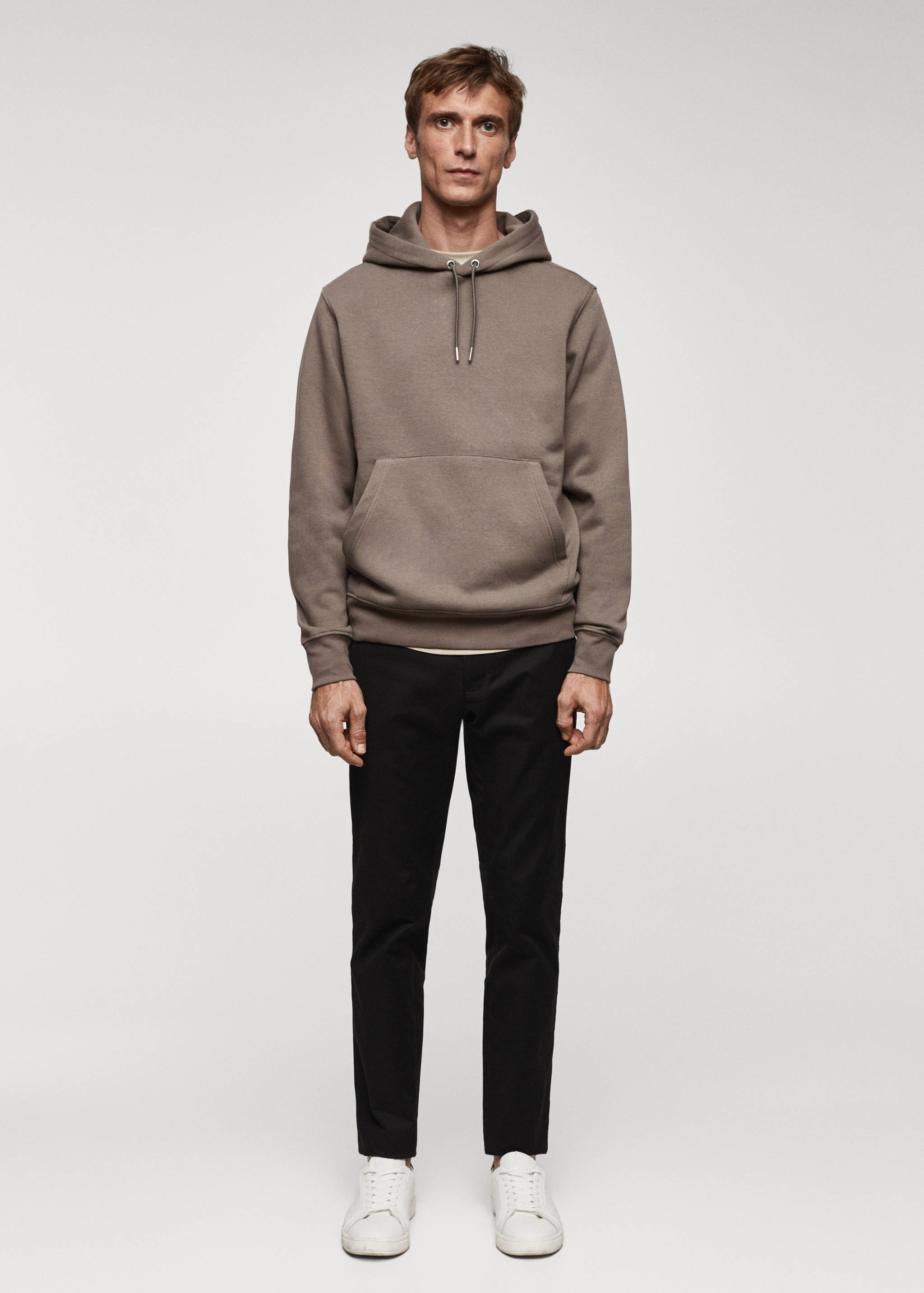 Känguru-Sweatshirt aus Baumwoll mit Kapuze - Allgemeine Ansicht