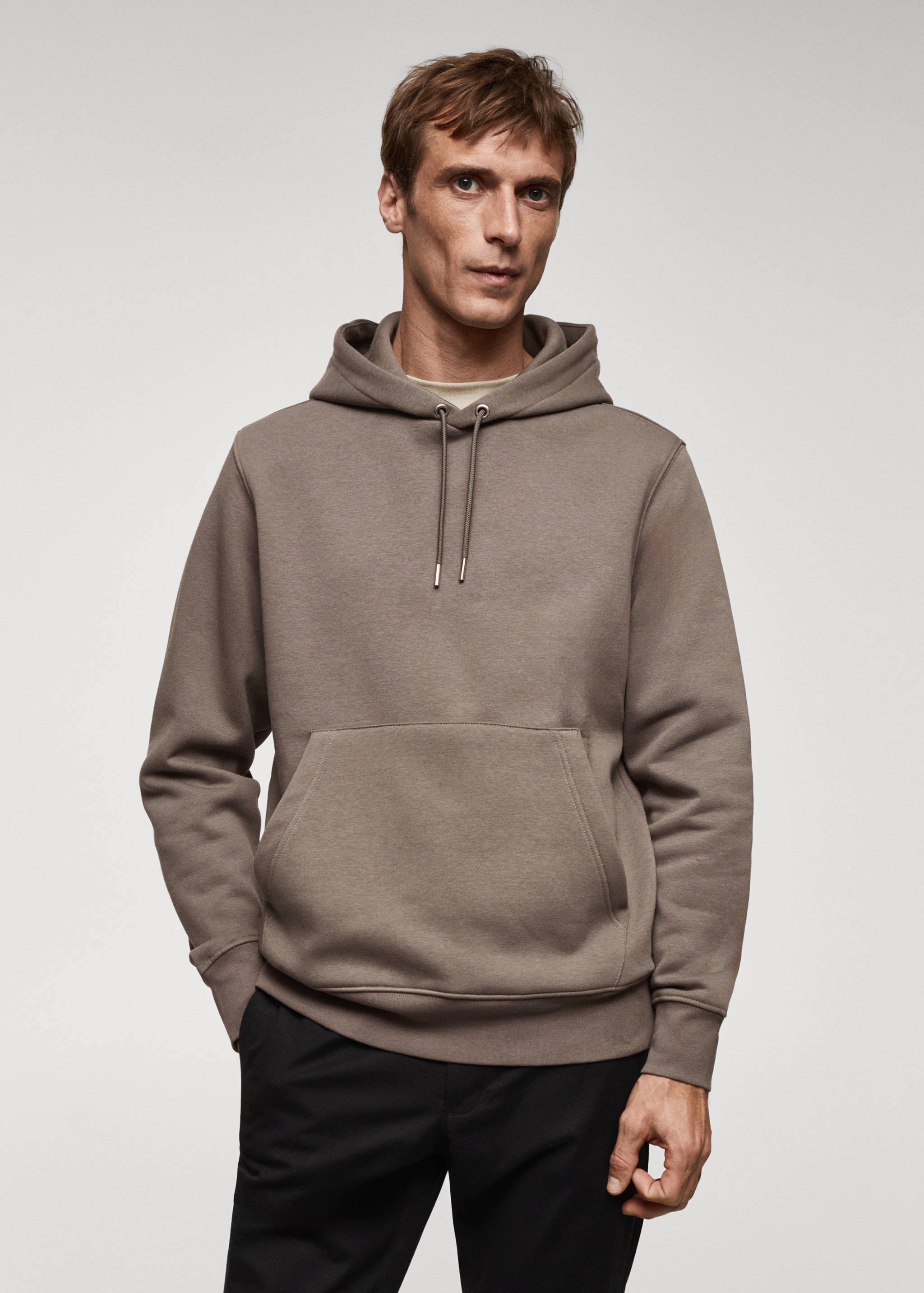 Känguru-Sweatshirt aus Baumwoll mit Kapuze - Mittlere Ansicht