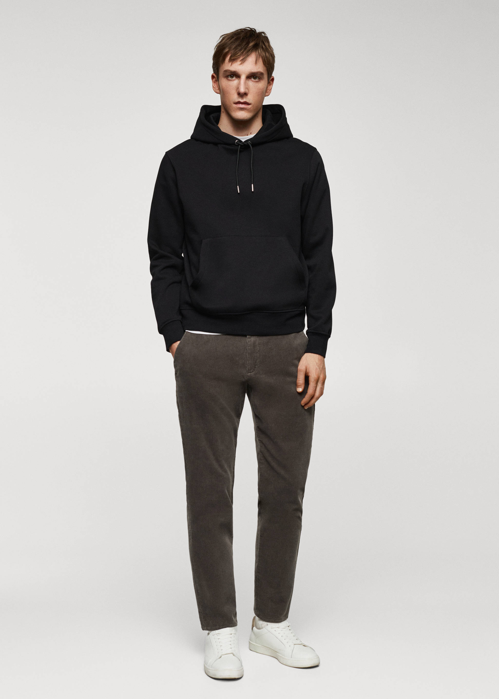 Känguru-Sweatshirt aus Baumwoll mit Kapuze - Allgemeine Ansicht