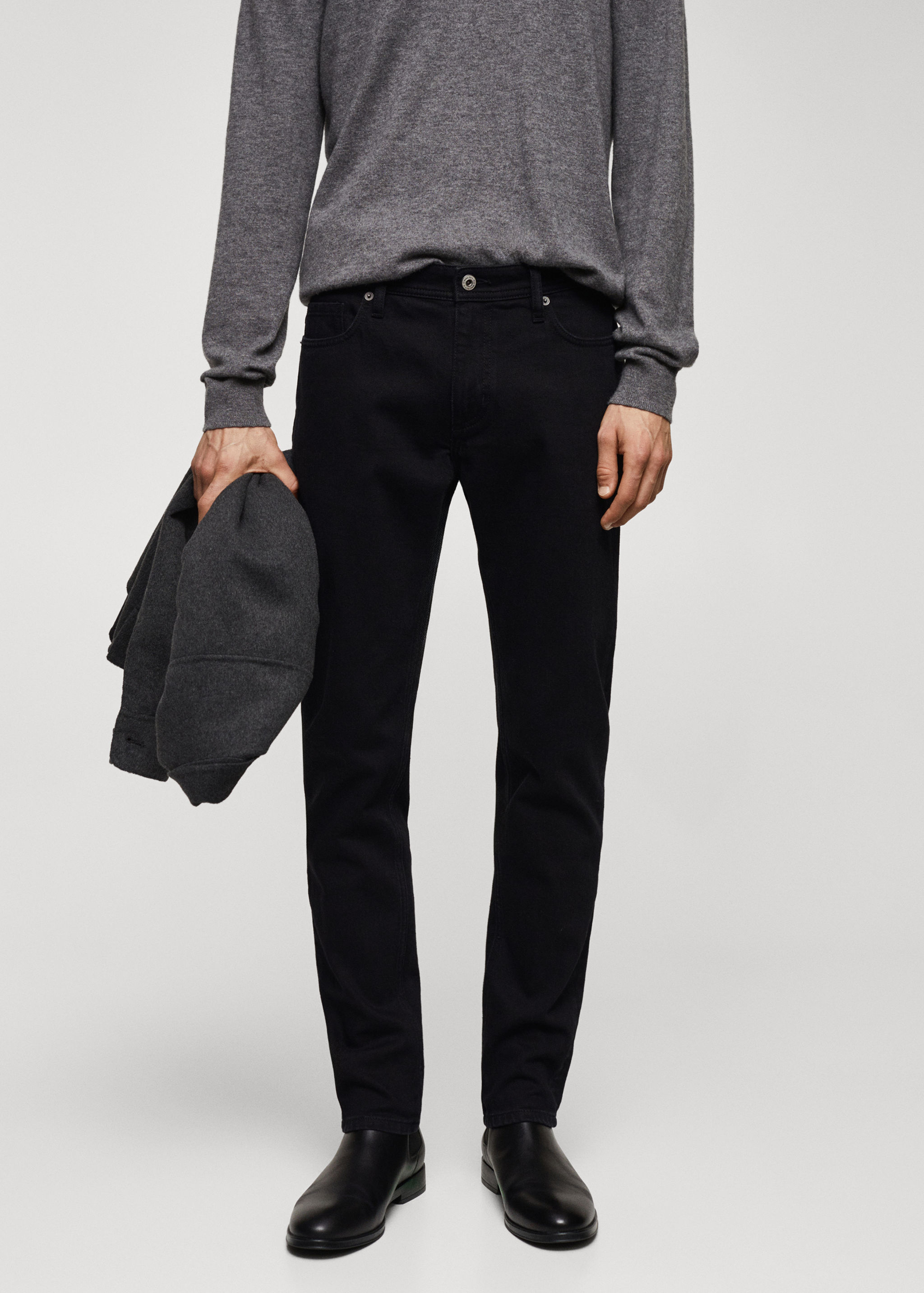 Dżinsy Jan slim fit - Plan średni