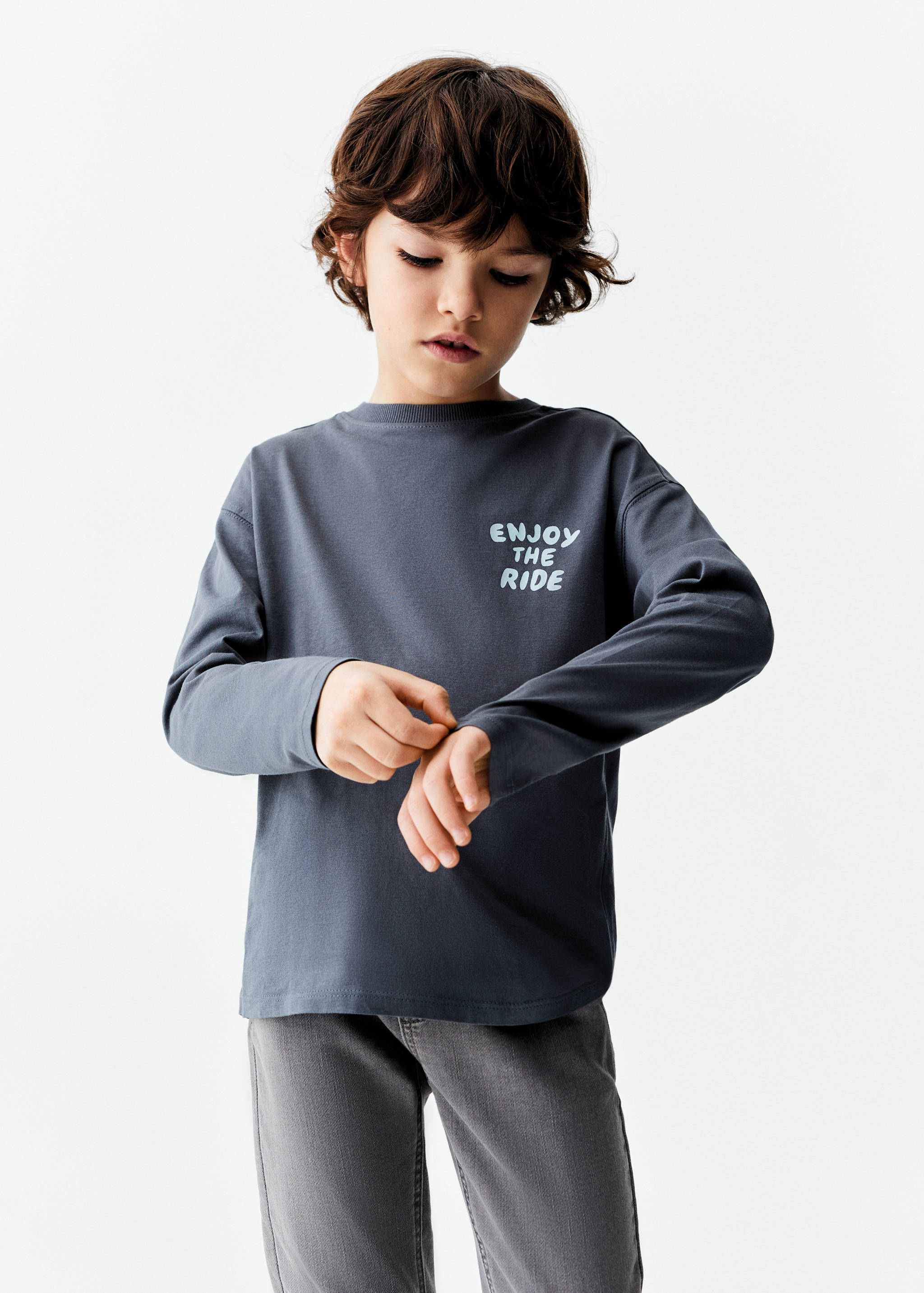 Printed long sleeve t-shirt - Medium plane