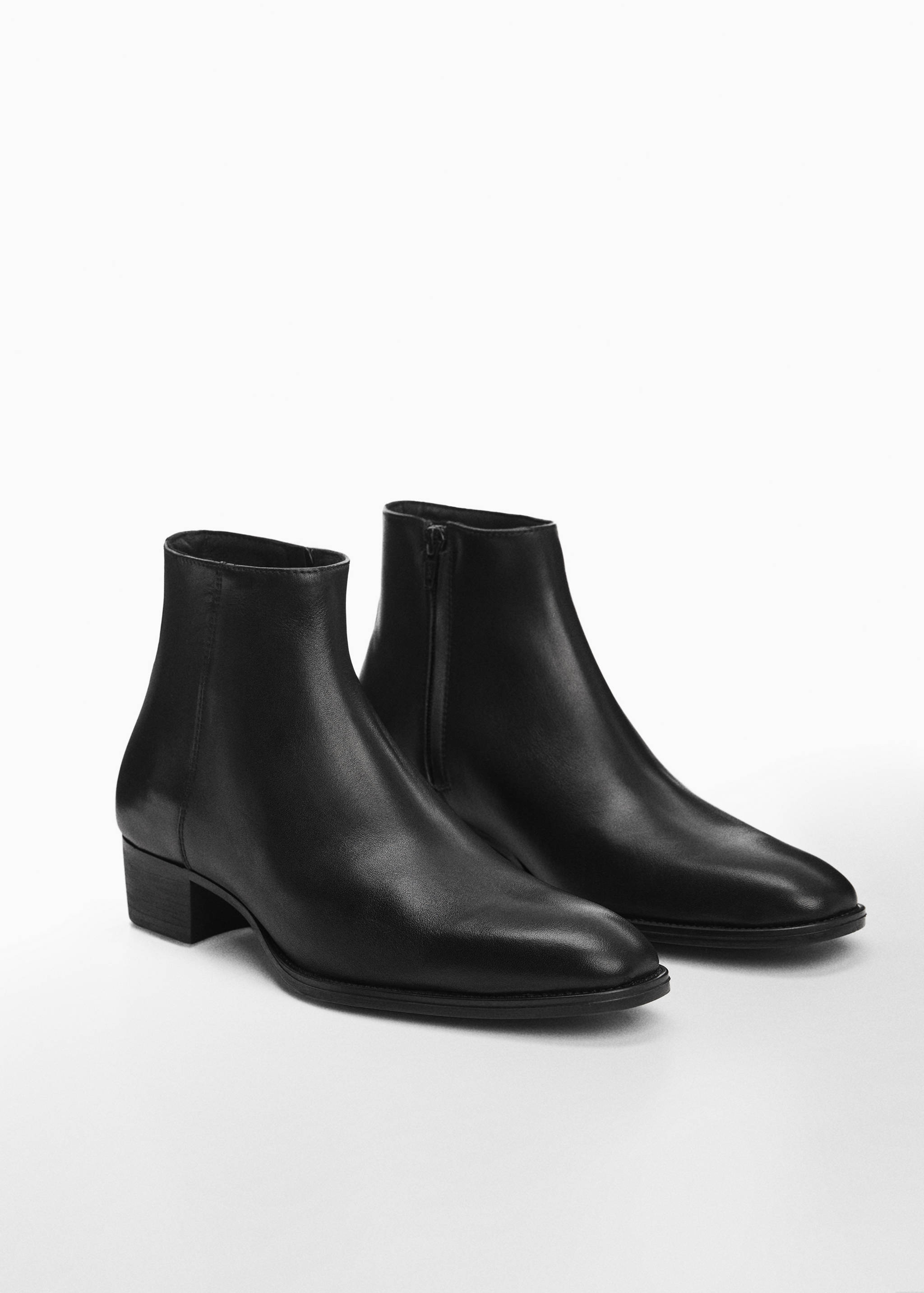 Leather heeled boots - Medium plane