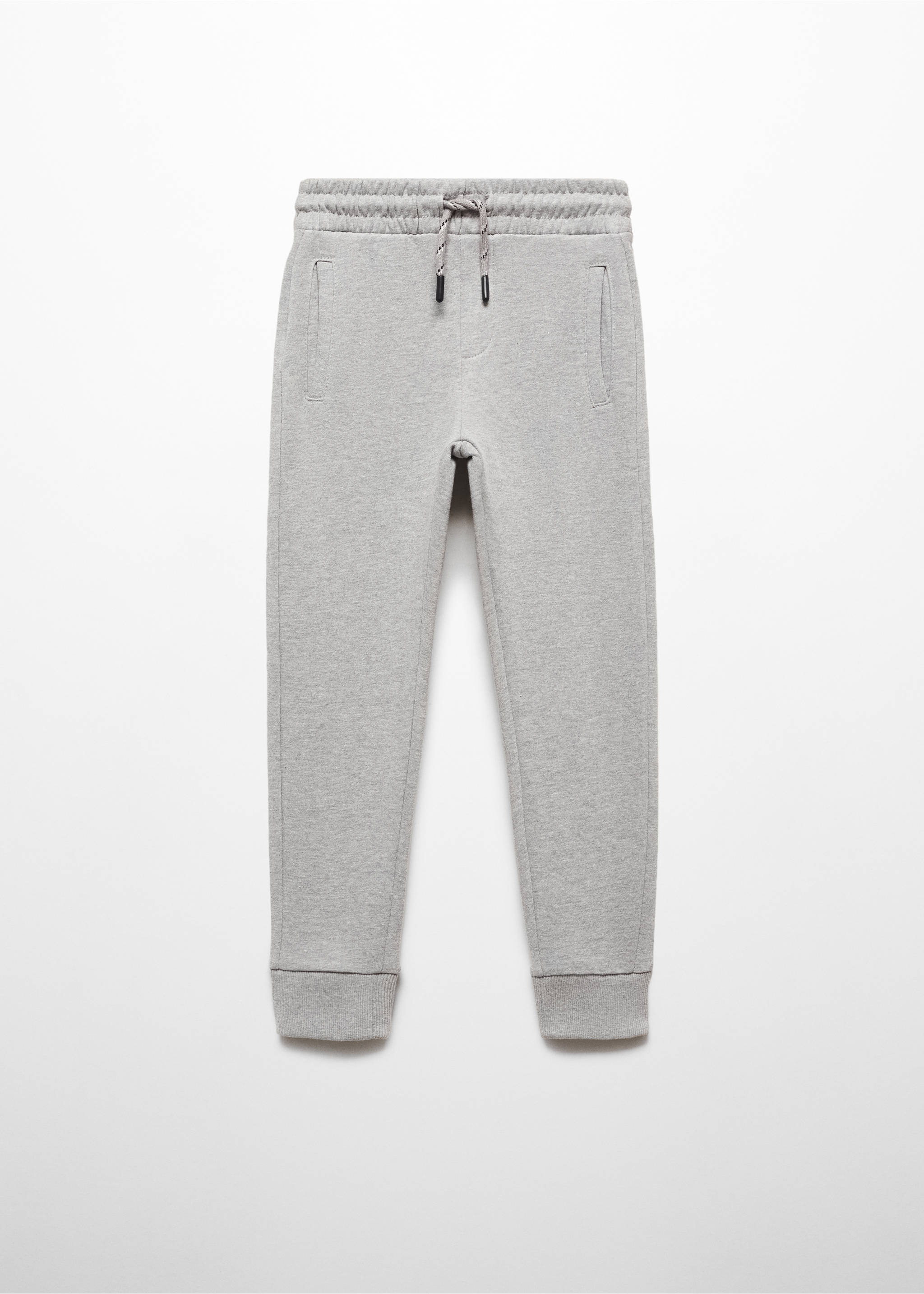 Cotton jogger-style trousers - Article without model, Medium Heather Grey. Ref: 67030659-00.
