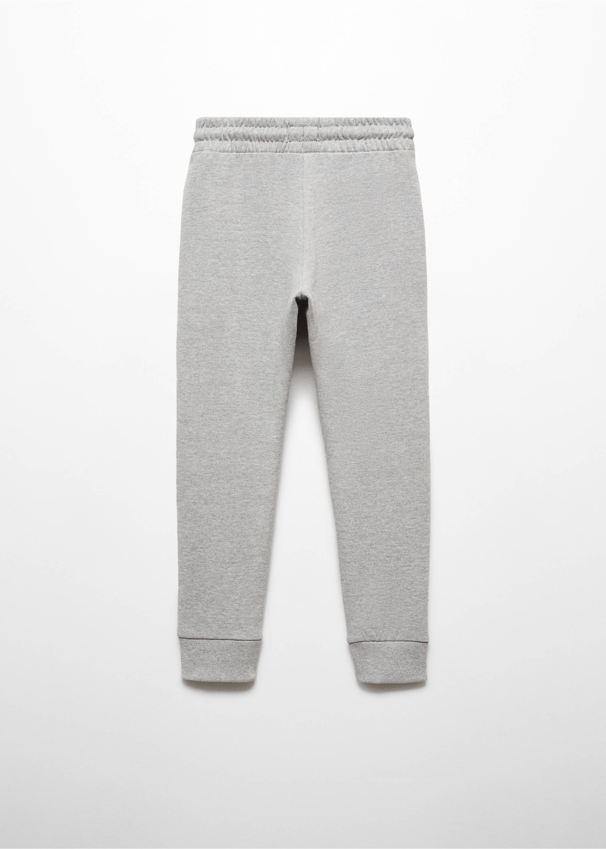 Cotton jogger-style trousers - Reverse of the article, Medium Heather Grey. Ref: 67030659-00.