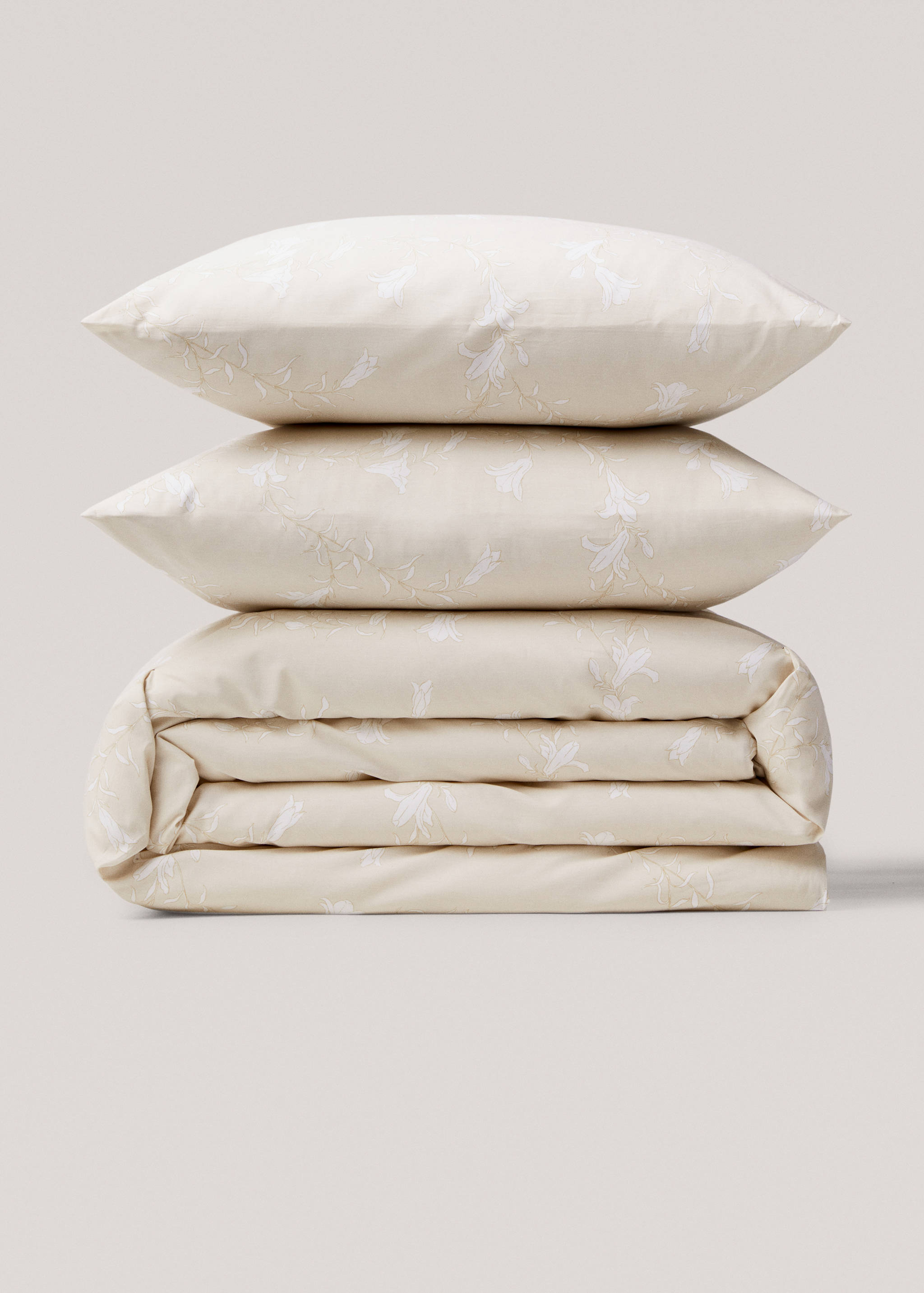 Floral print cotton duvet cover for single bed - Article without model