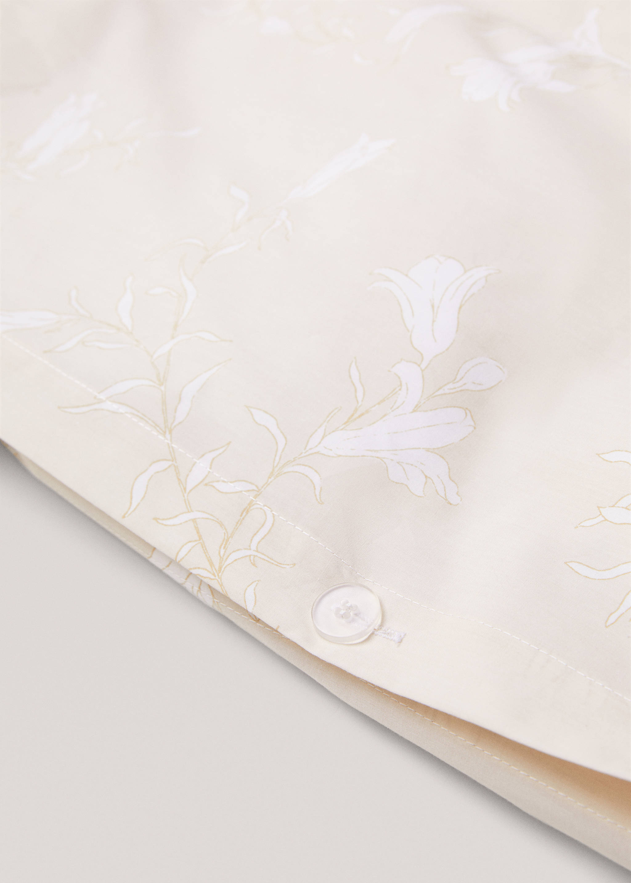 Floral print cotton duvet cover for single bed - Details of the article 1