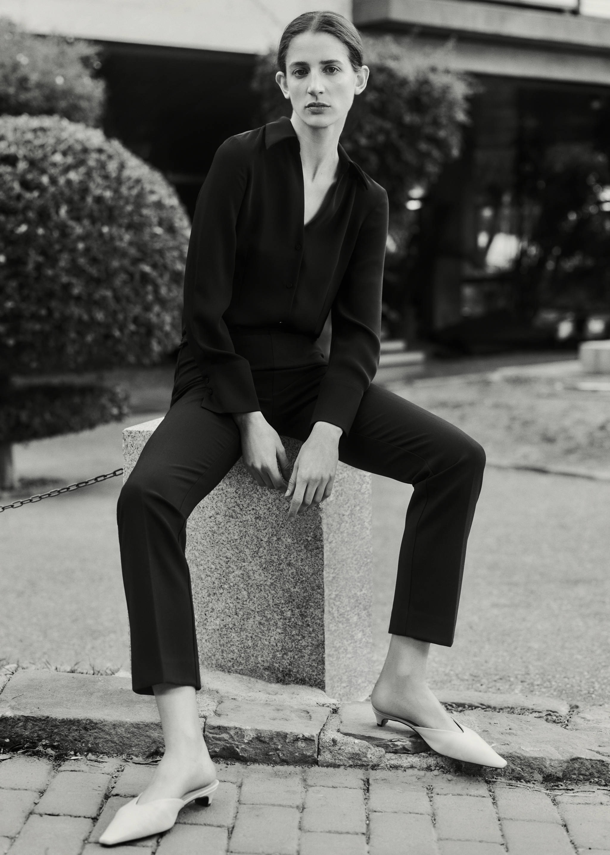 Gerade Hose mit Gürtel - Detail des Artikels 7