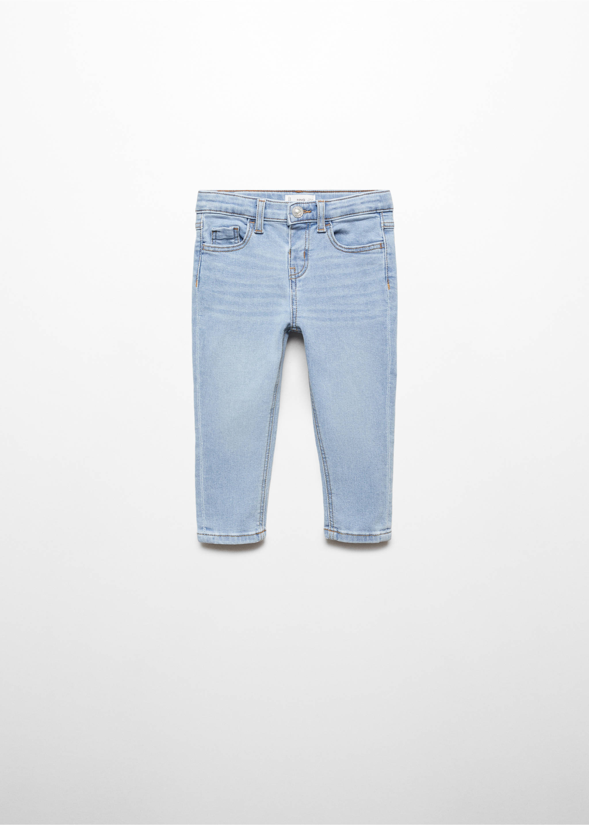 Cotton skinny Jeans - Article without model, Medium Blue. Ref: 67031010-00.