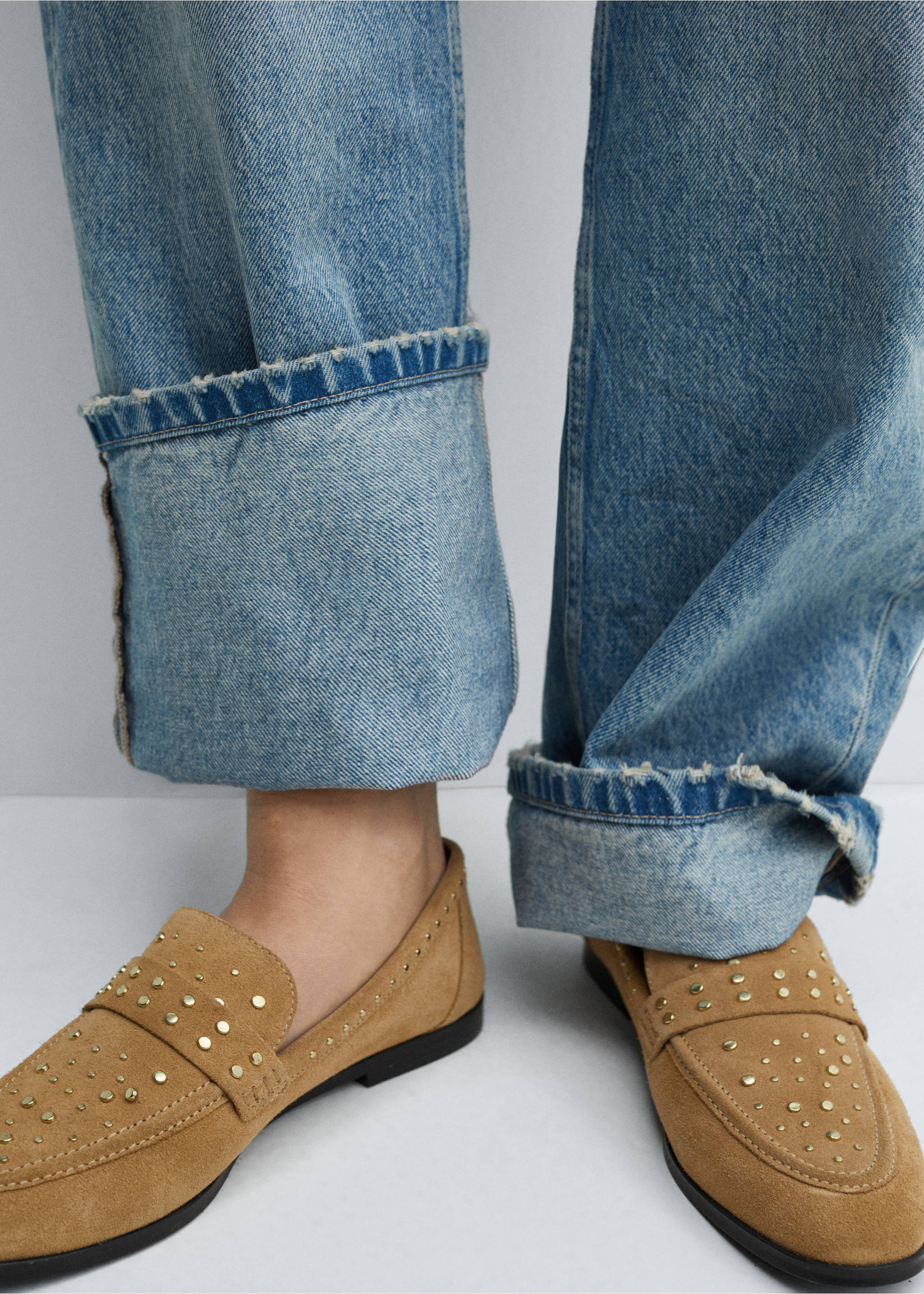 Studded leather loafers - Details of the article 9, Brown. Ref: 67032528-00.