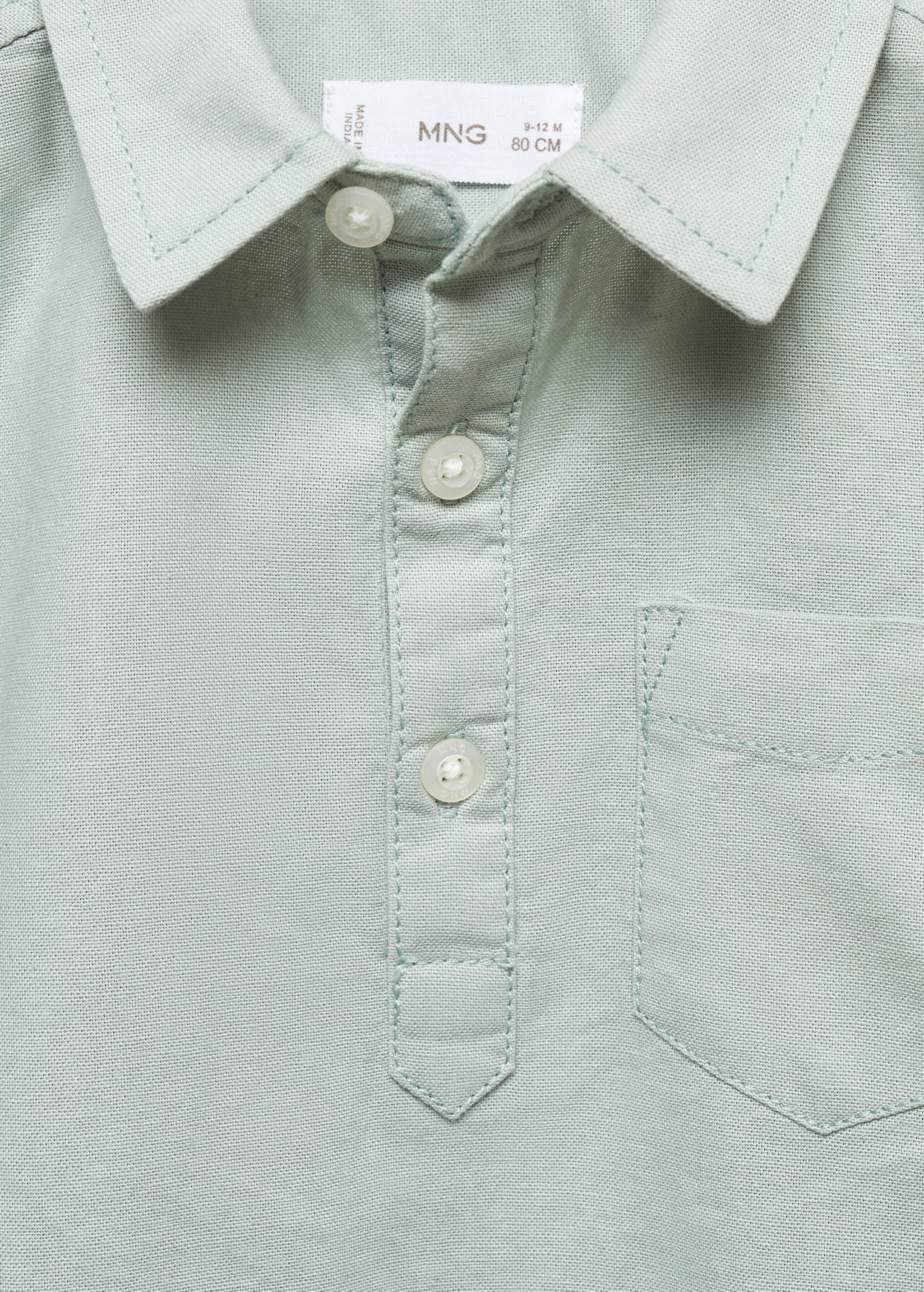 Chest-pocket cotton shirt - Details of the article 0