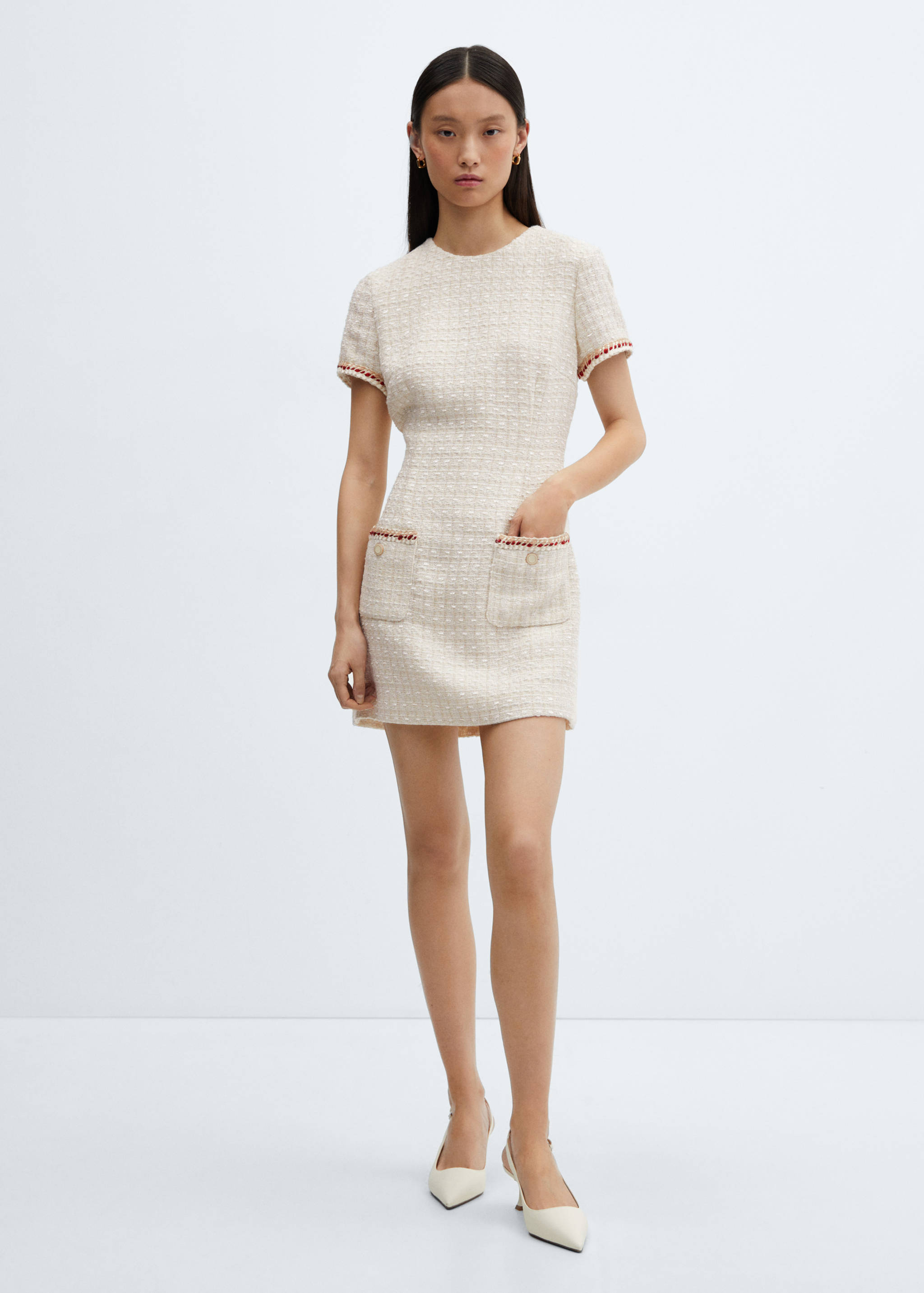 Pocket tweed dress - General plane