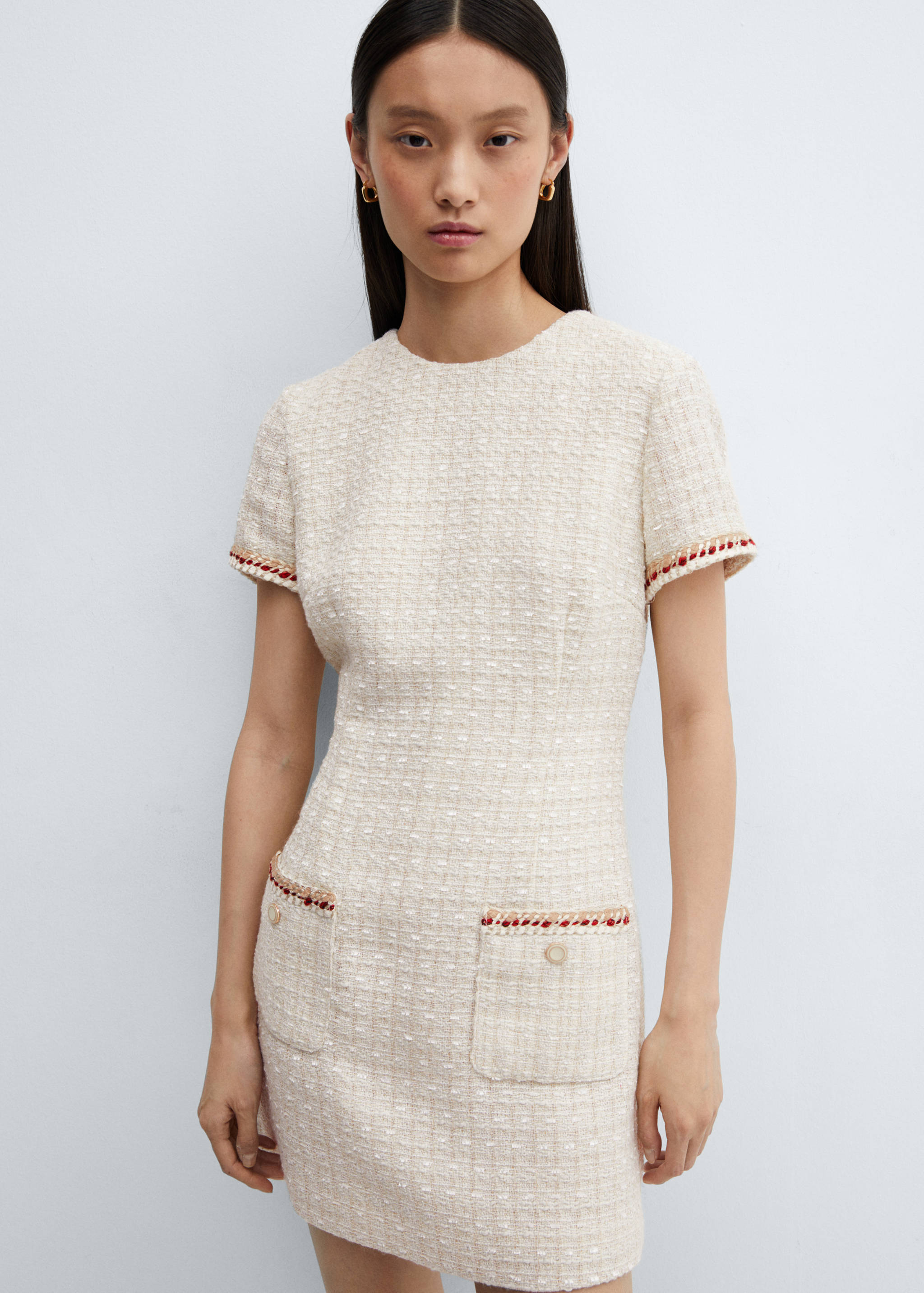 Pocket tweed dress - Medium plane