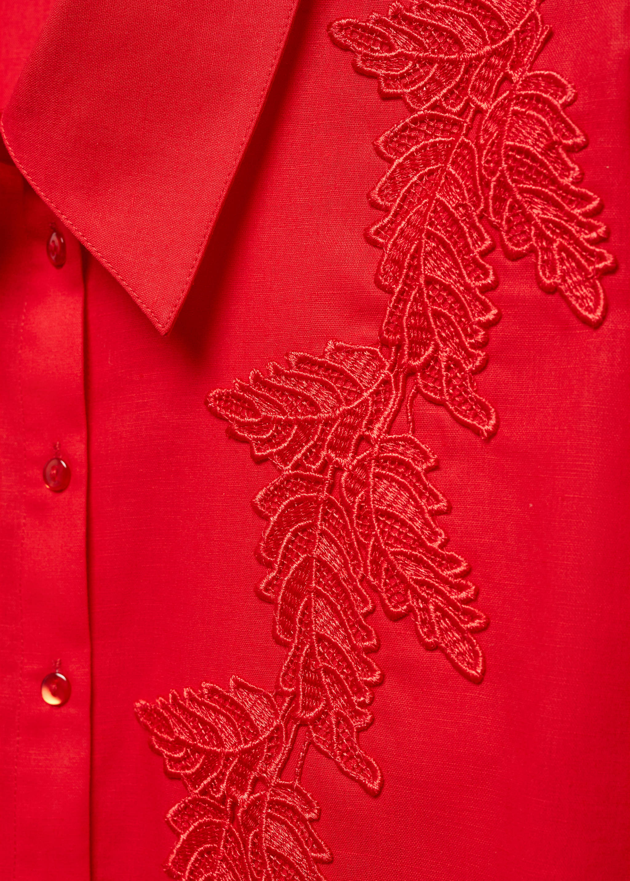Embroidered crop top - Details of the article 8