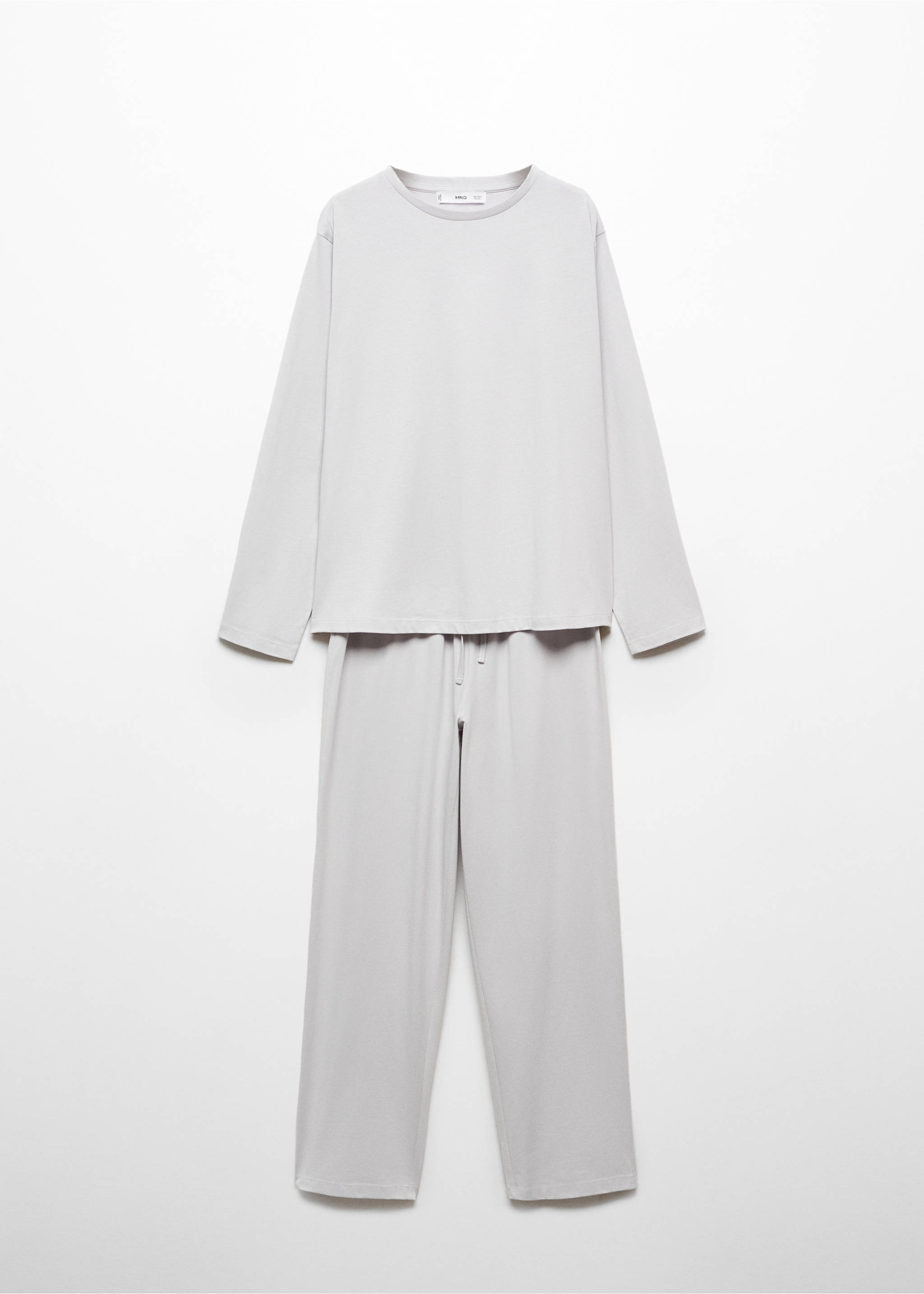 Two-piece flannel pyjamas - Article without model, Light Heather Grey. Ref: 67032539-00.