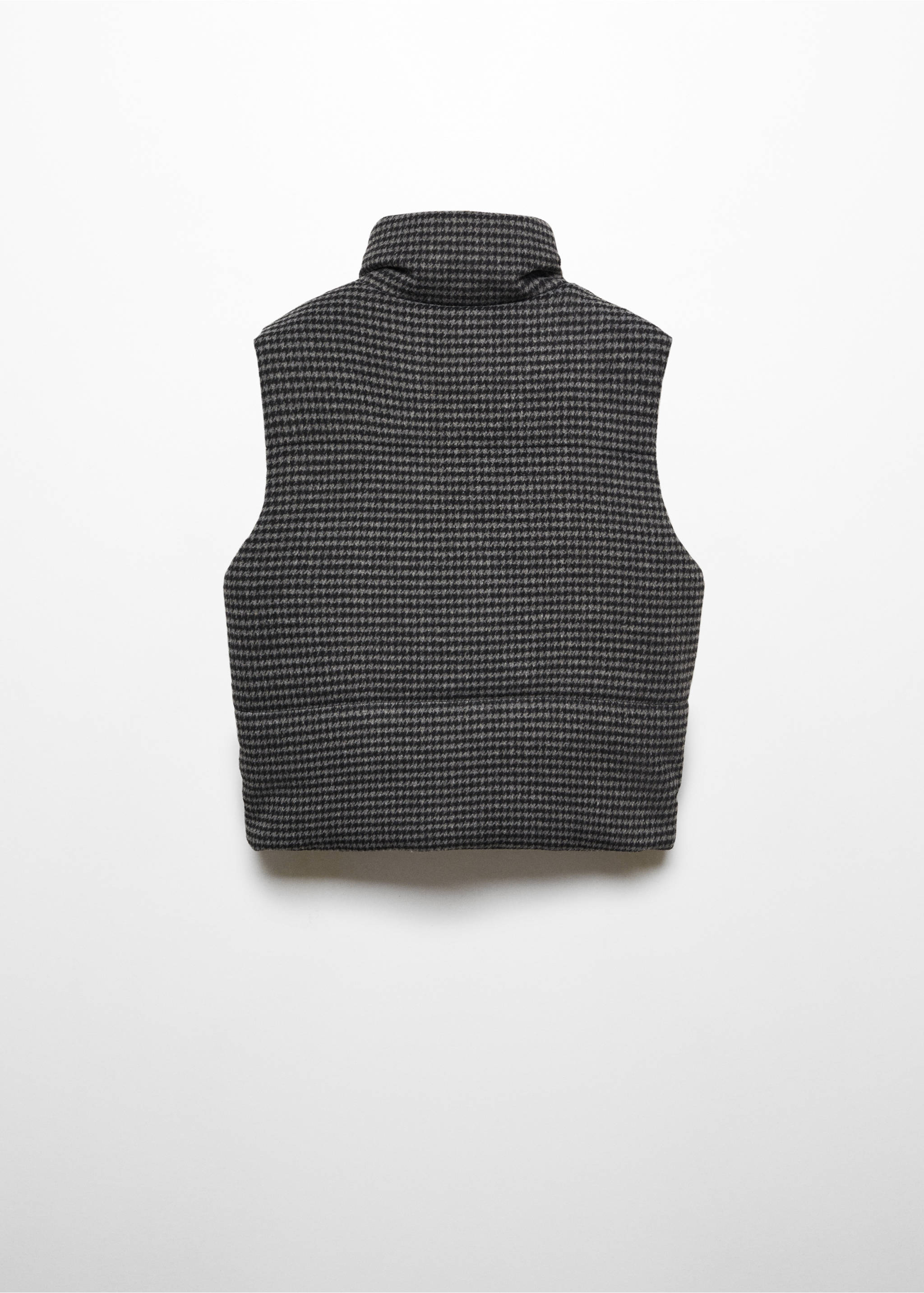 Houndstooth gilet - Reverse of the article, Black. Ref: 67032913-00.