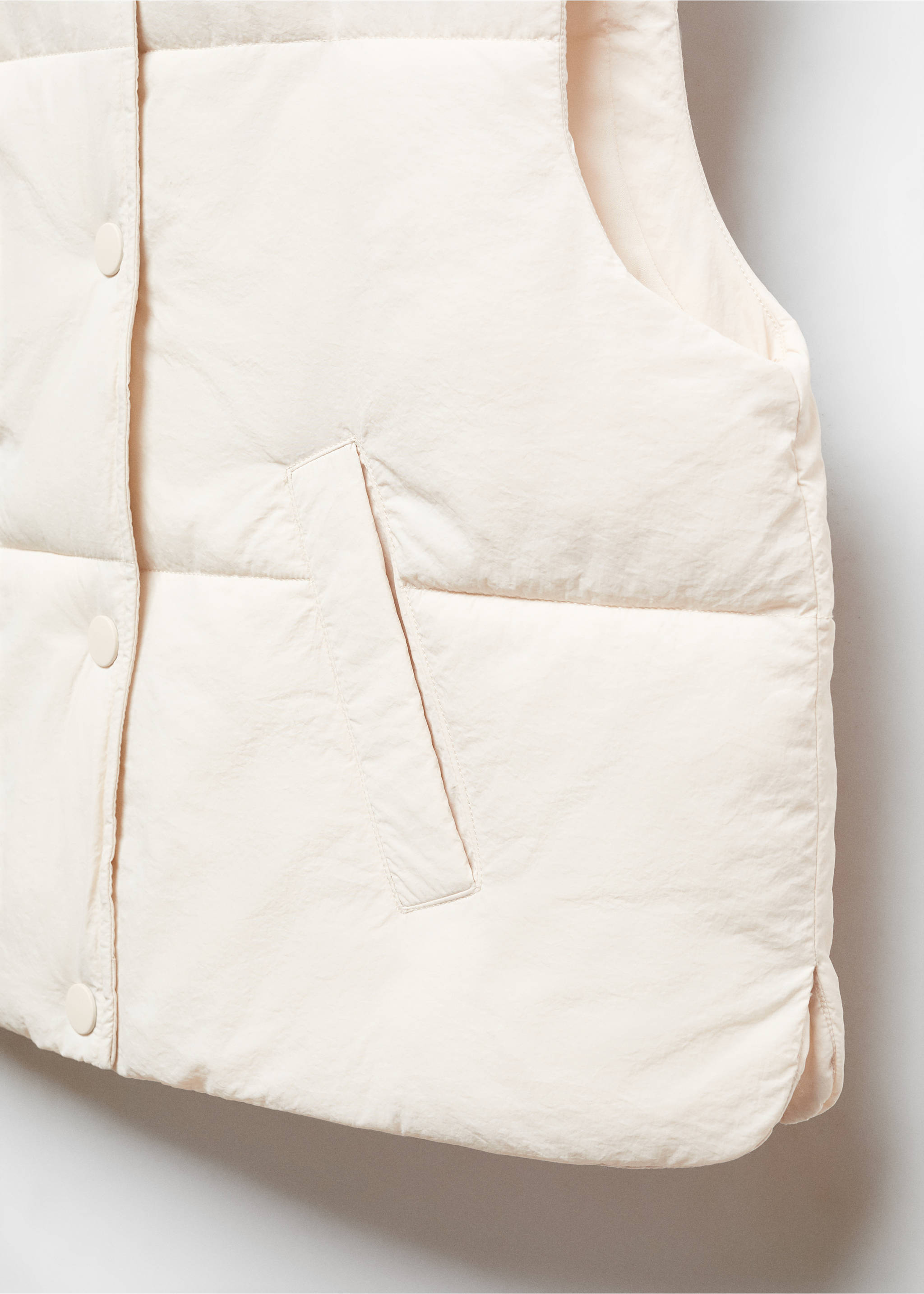 Gilet matelassé à capuche - Détail de l'article 8, Écru. Ref: 67032914-00.