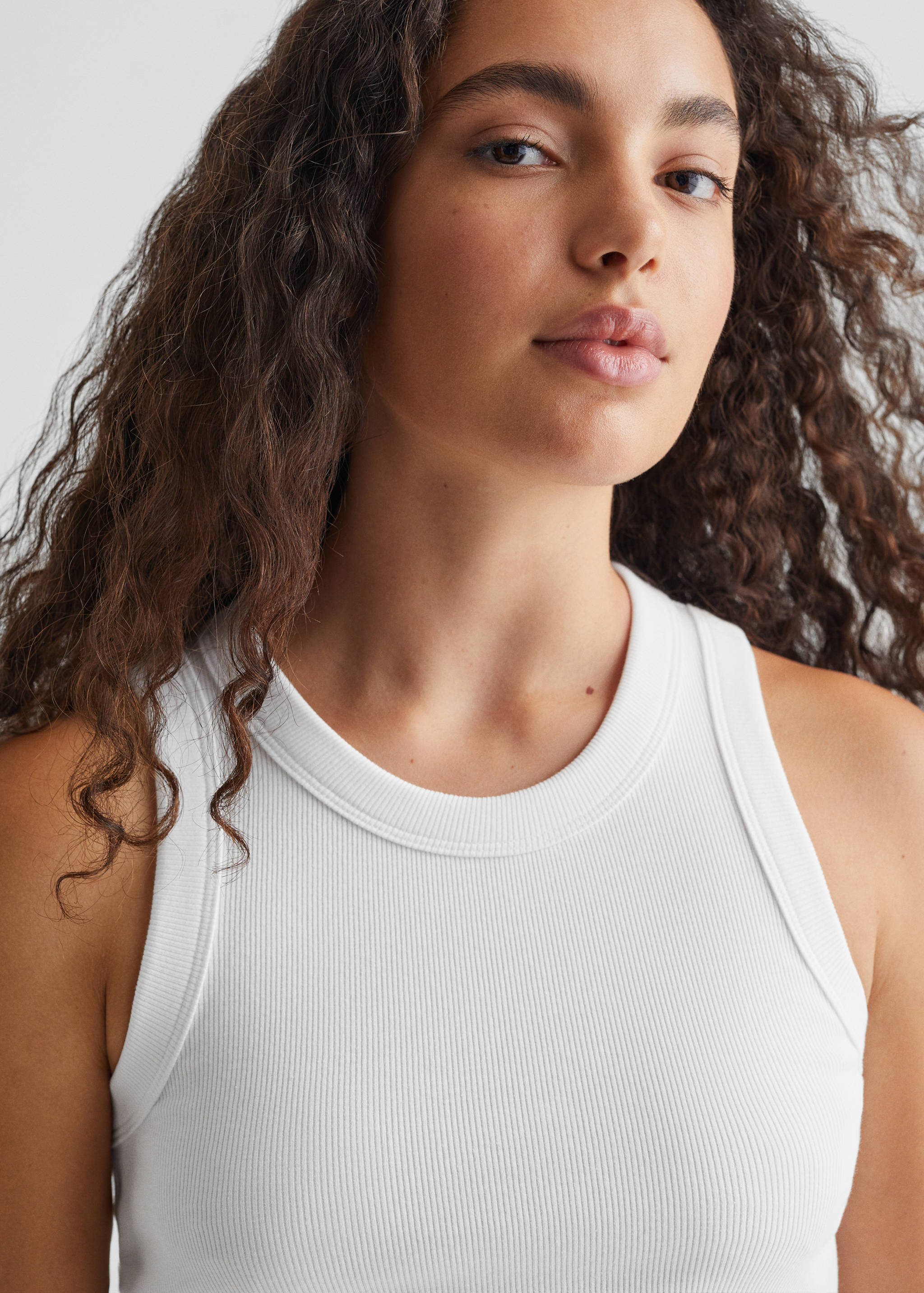 Ribbad bomull-blandning top - Detaljer om artikeln 1