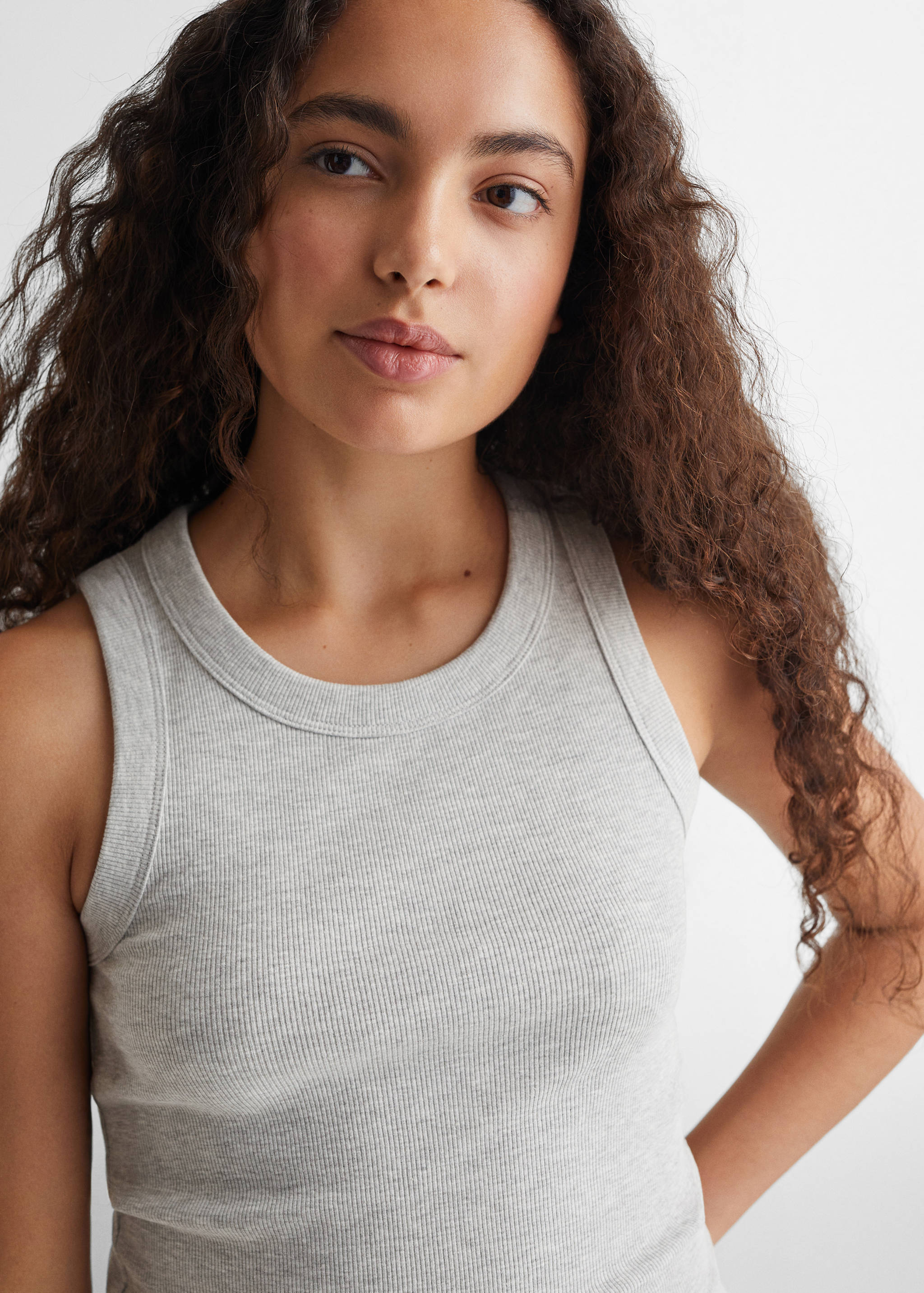 Ribbad bomull-blandning top - Detaljer om artikeln 1