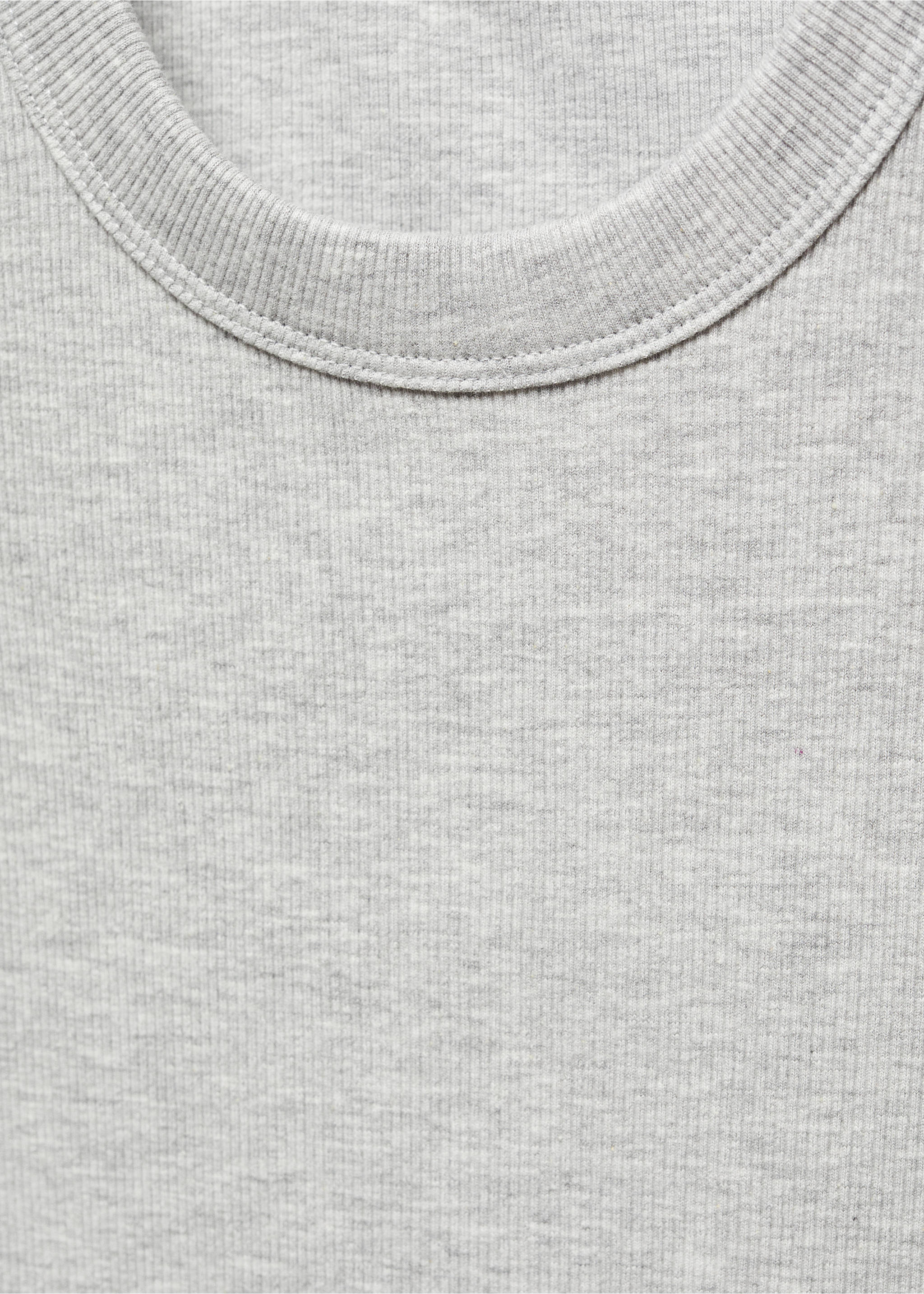 Geripptes Top aus Baumwoll-Mix - Detail des Artikels 8, Mittelgrau meliert. Ref: 67032916-00.
