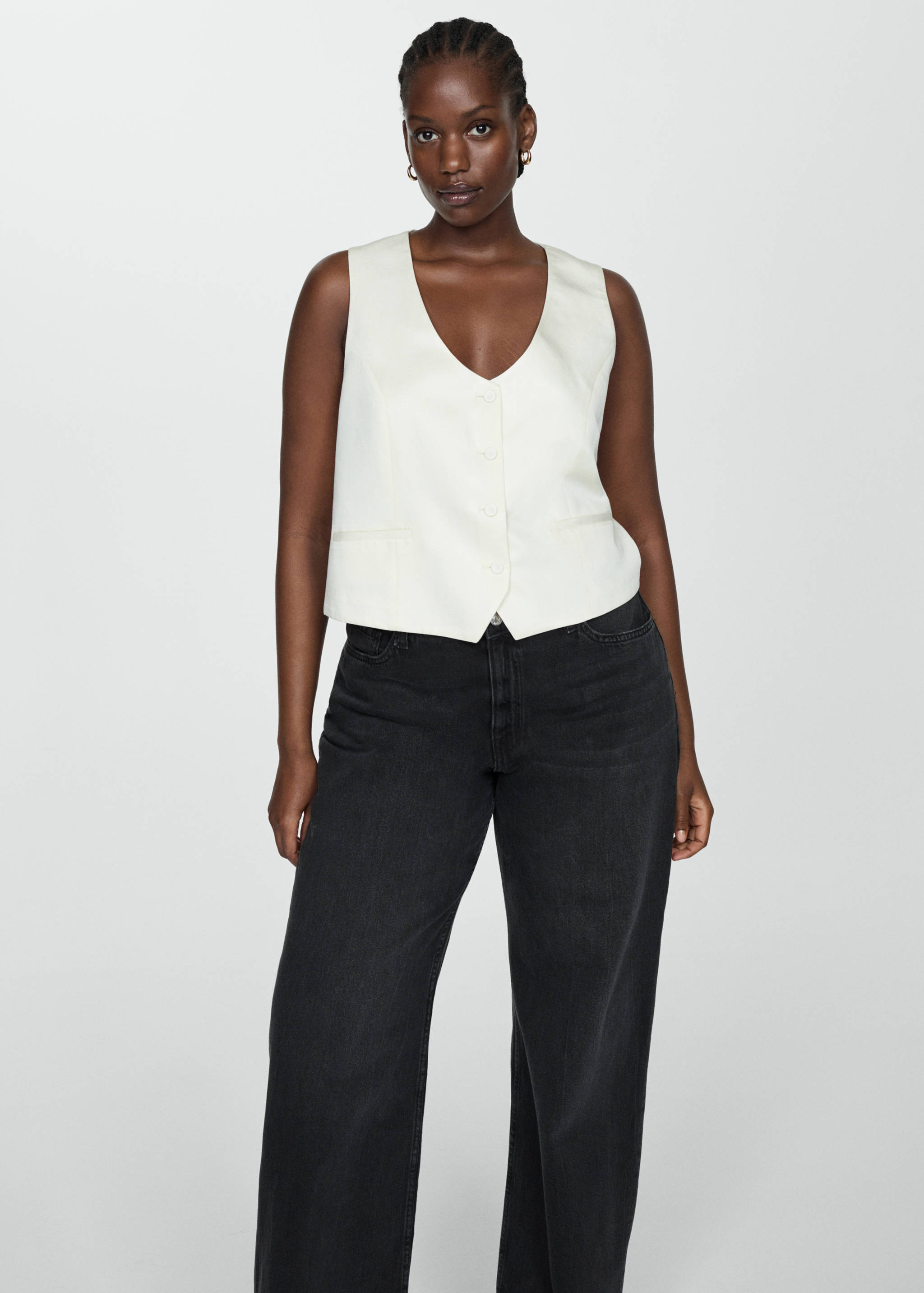 High-waisted wideleg jeans - Details of the article 5