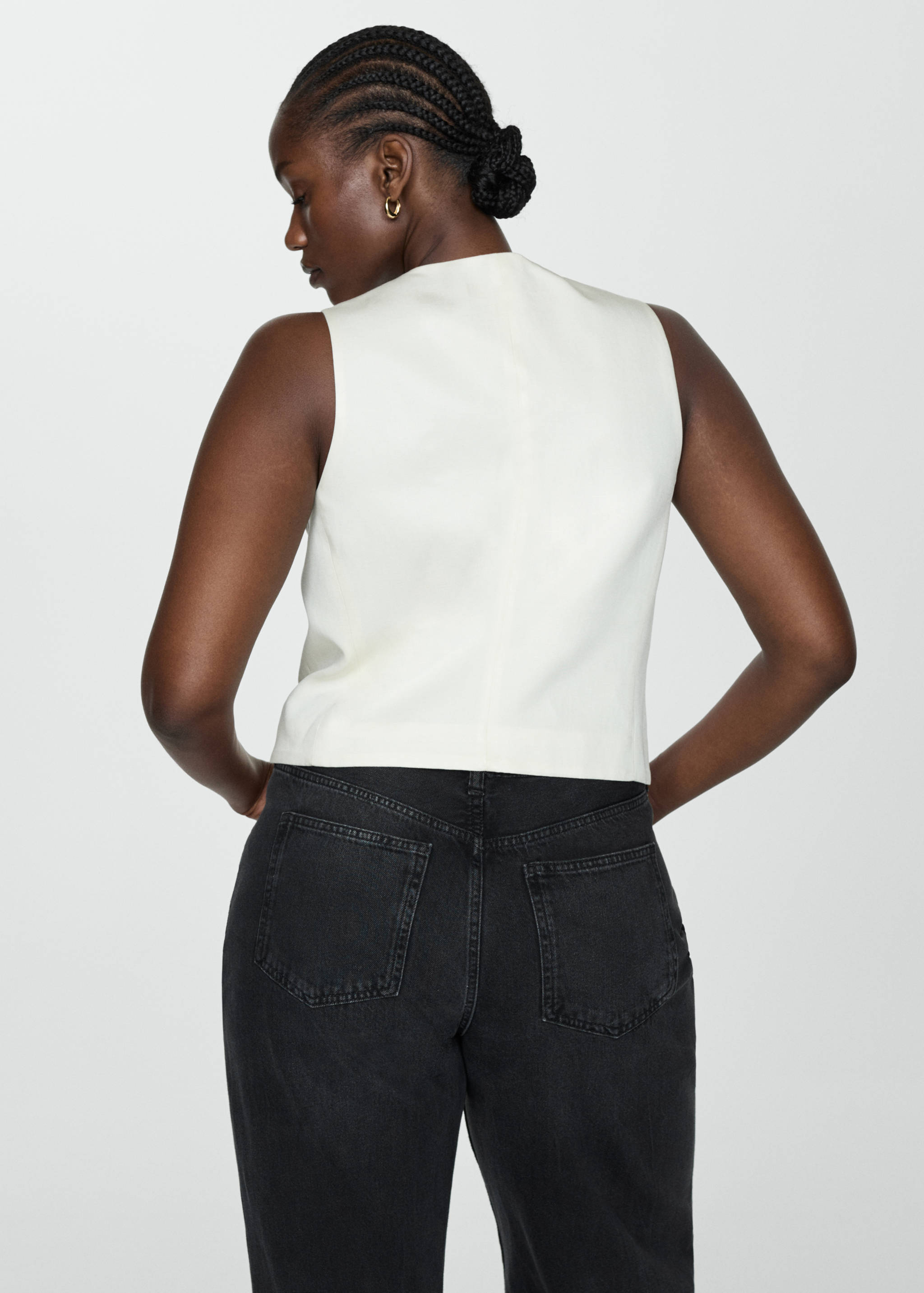 High-waisted wideleg jeans - Details of the article 4