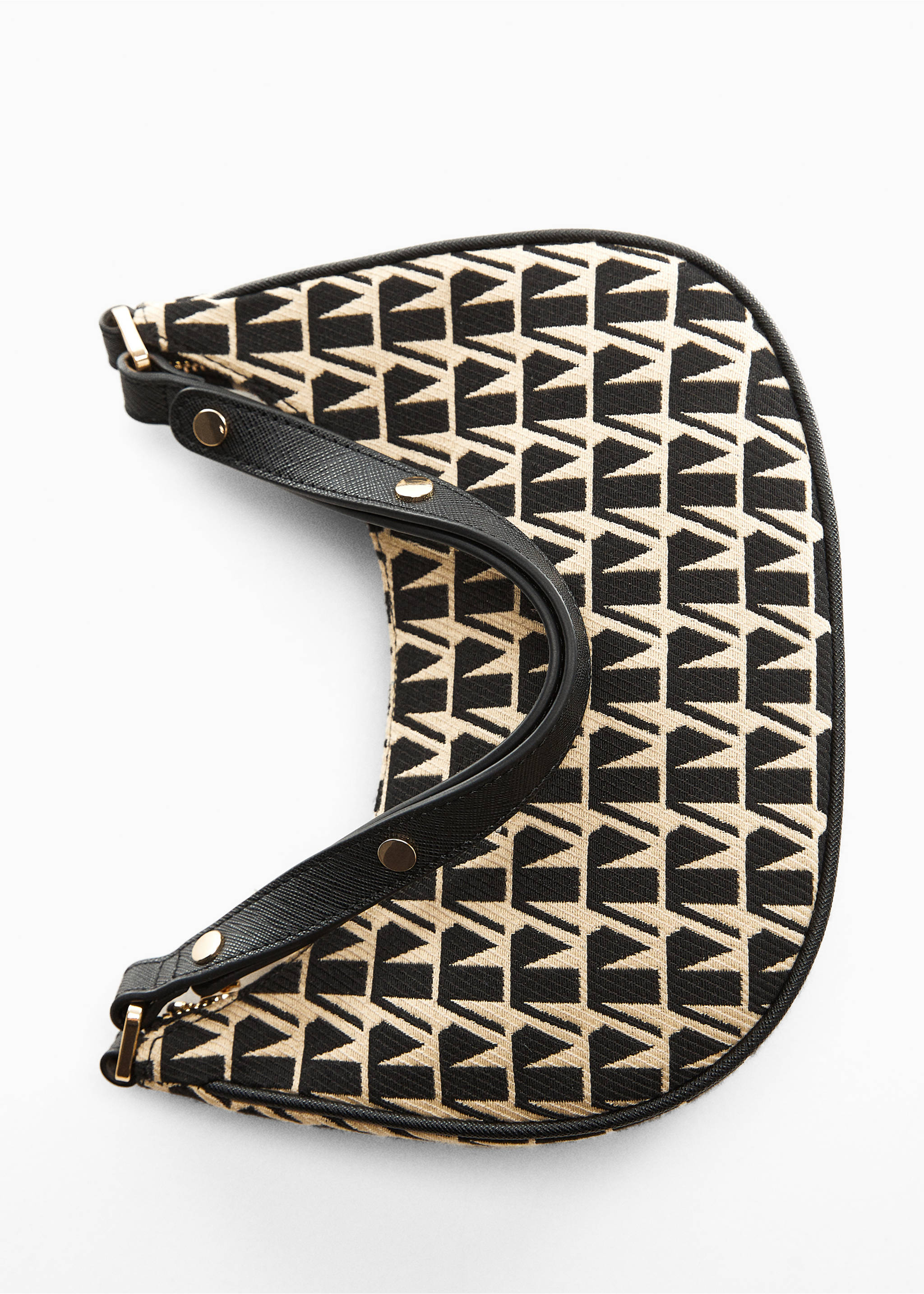 Sac porté épaule jacquard - Détail de l'article 5, Noir. Ref: 67033275-00.