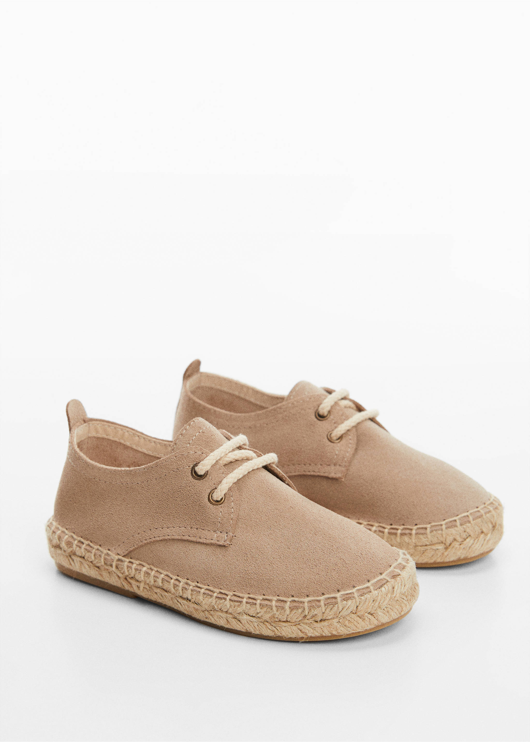 Laces suede espadrilles - Medium plane, Medium Brown. Ref: 67033684-00.