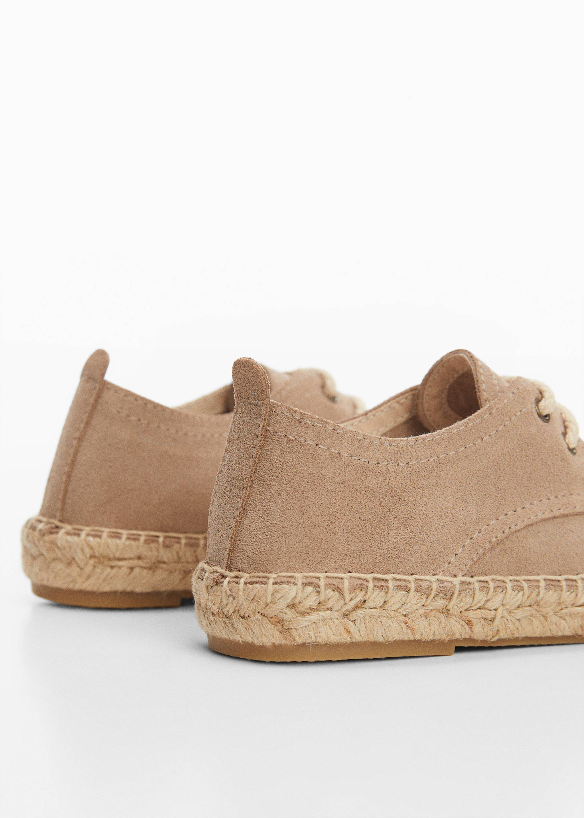 Laces suede espadrilles - Details of the article 1, Medium Brown. Ref: 67033684-00.