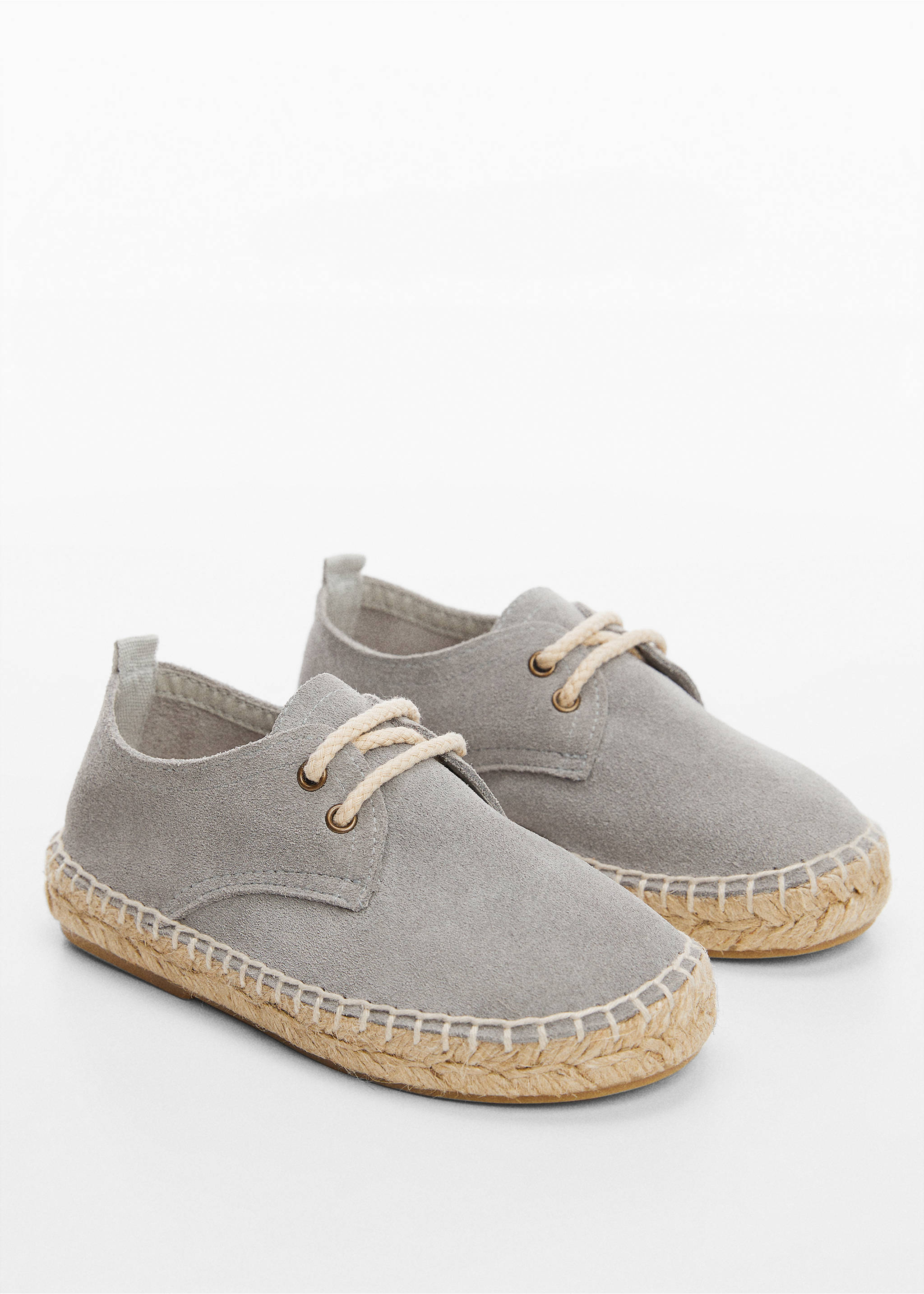 Laces suede espadrilles - Medium plane, Sky Blue. Ref: 67033685-00.