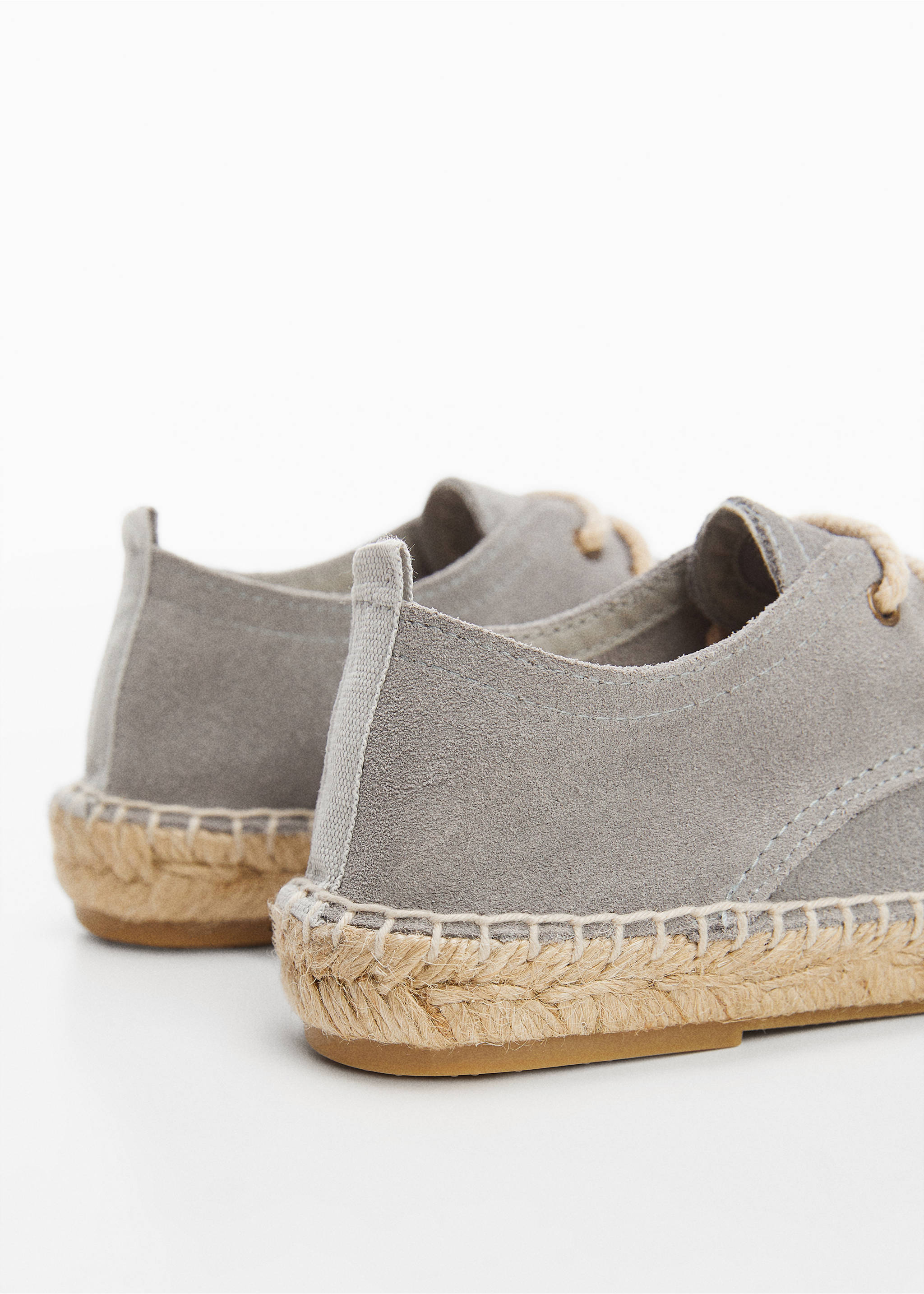 Laces suede espadrilles - Details of the article 1, Sky Blue. Ref: 67033685-00.