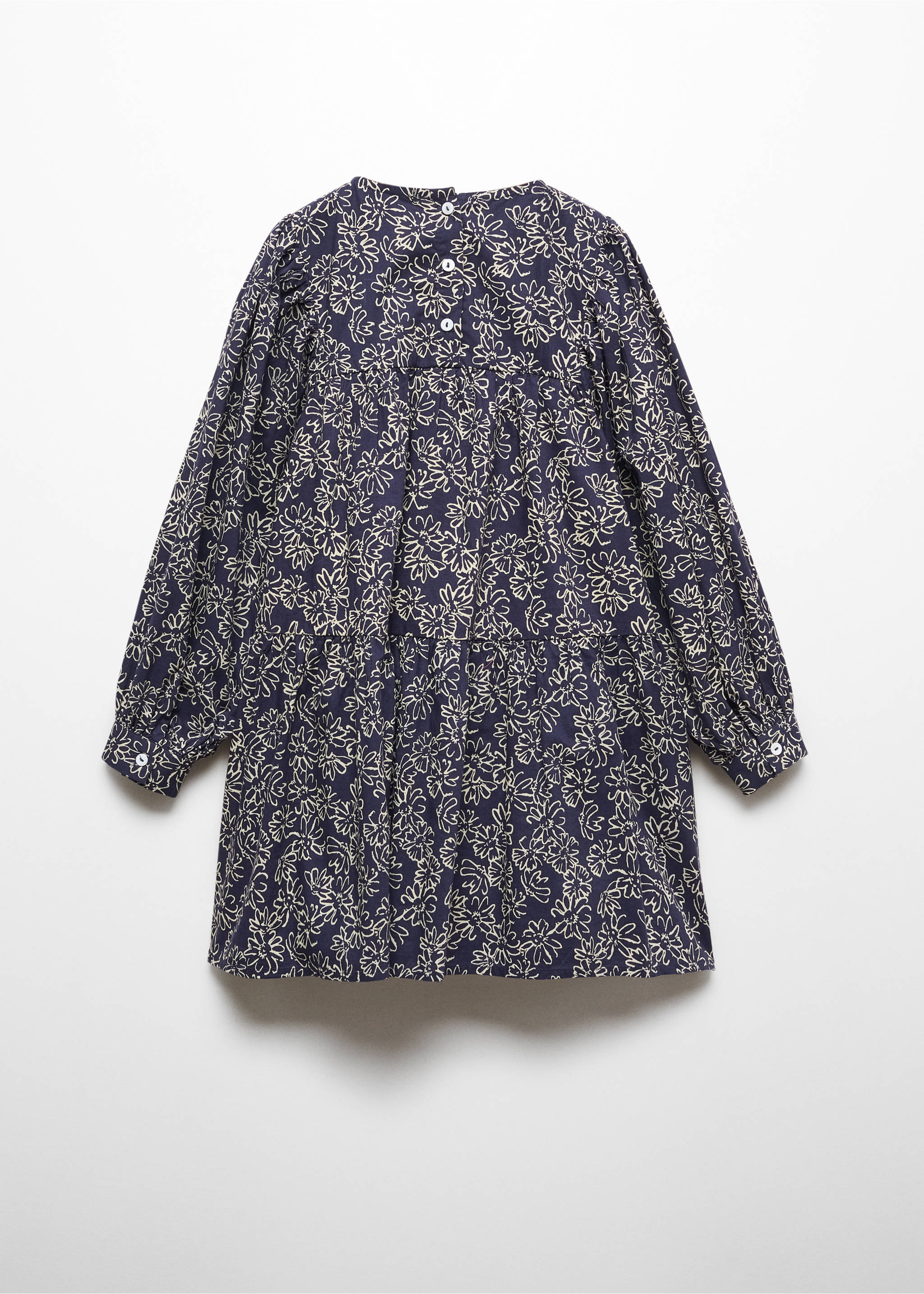 Robe coton imprimée - Verso de l’article, Bleu marine foncé. Ref: 67033686-00.