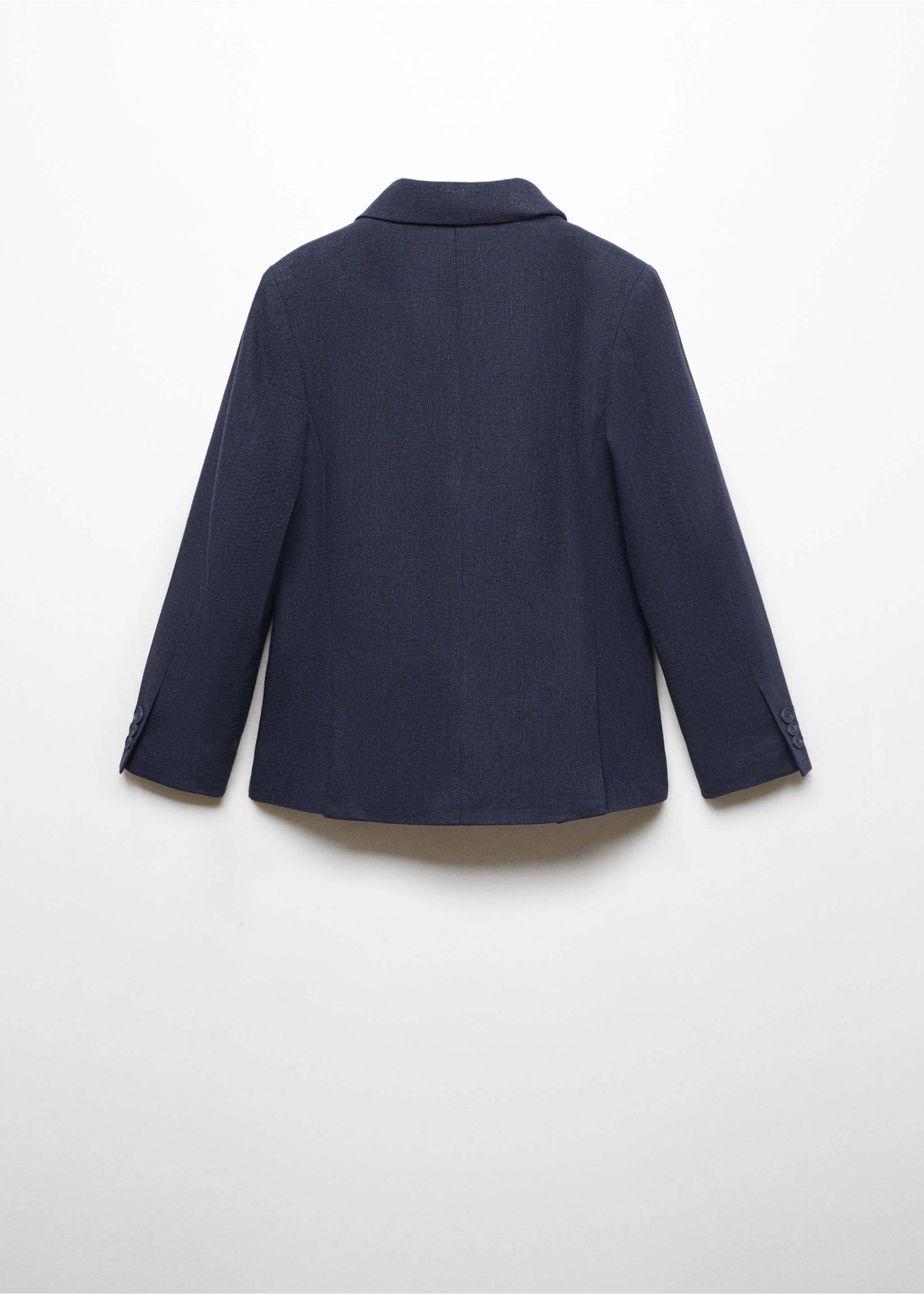 Veste de costume lin - Verso de l’article, Bleu marine foncé. Ref: 67033687-00.