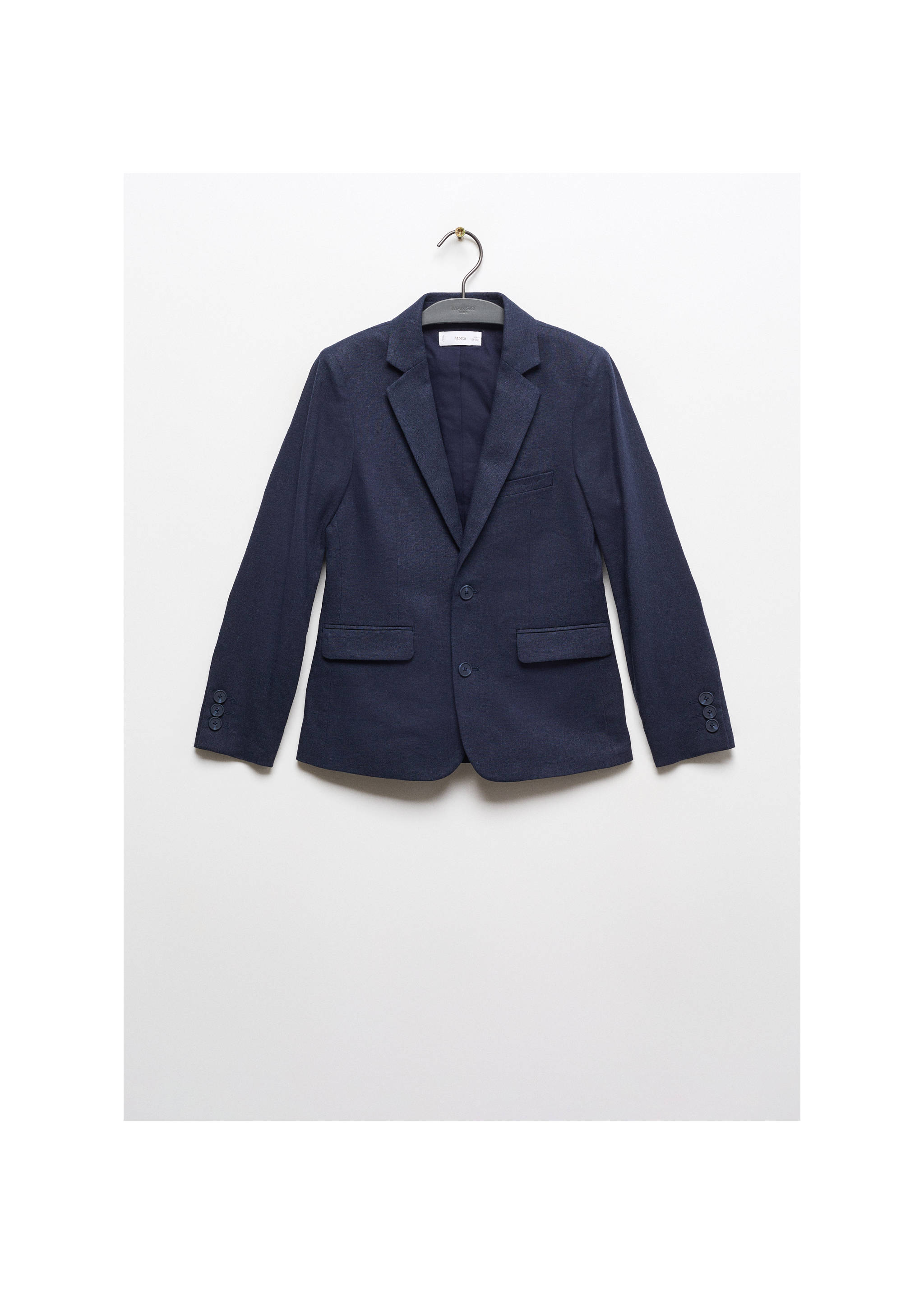 Veste de costume lin - Article sans modèle, Bleu marine foncé. Ref: 67033687-00.