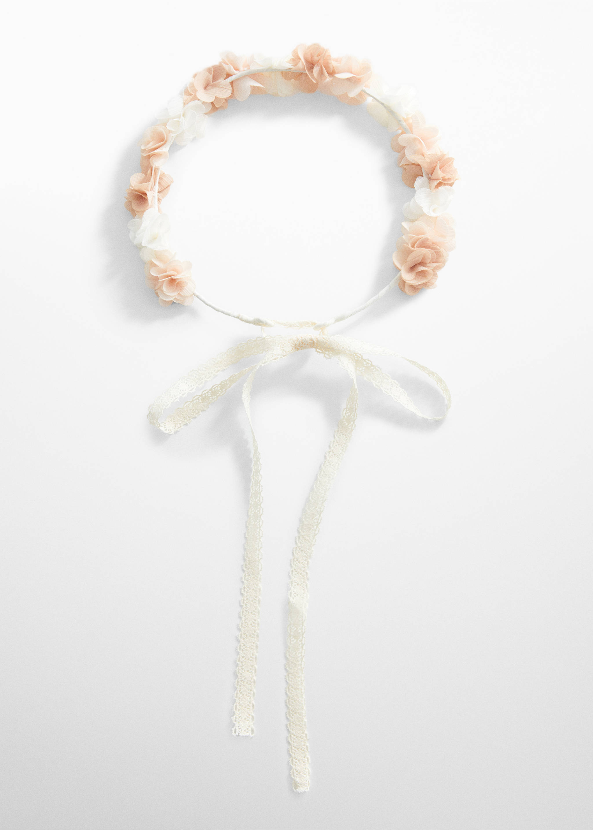 Geprägtes Blumen-Stirnband - Artikel ohne Model, Sandfarben. Ref: 67033693-00.