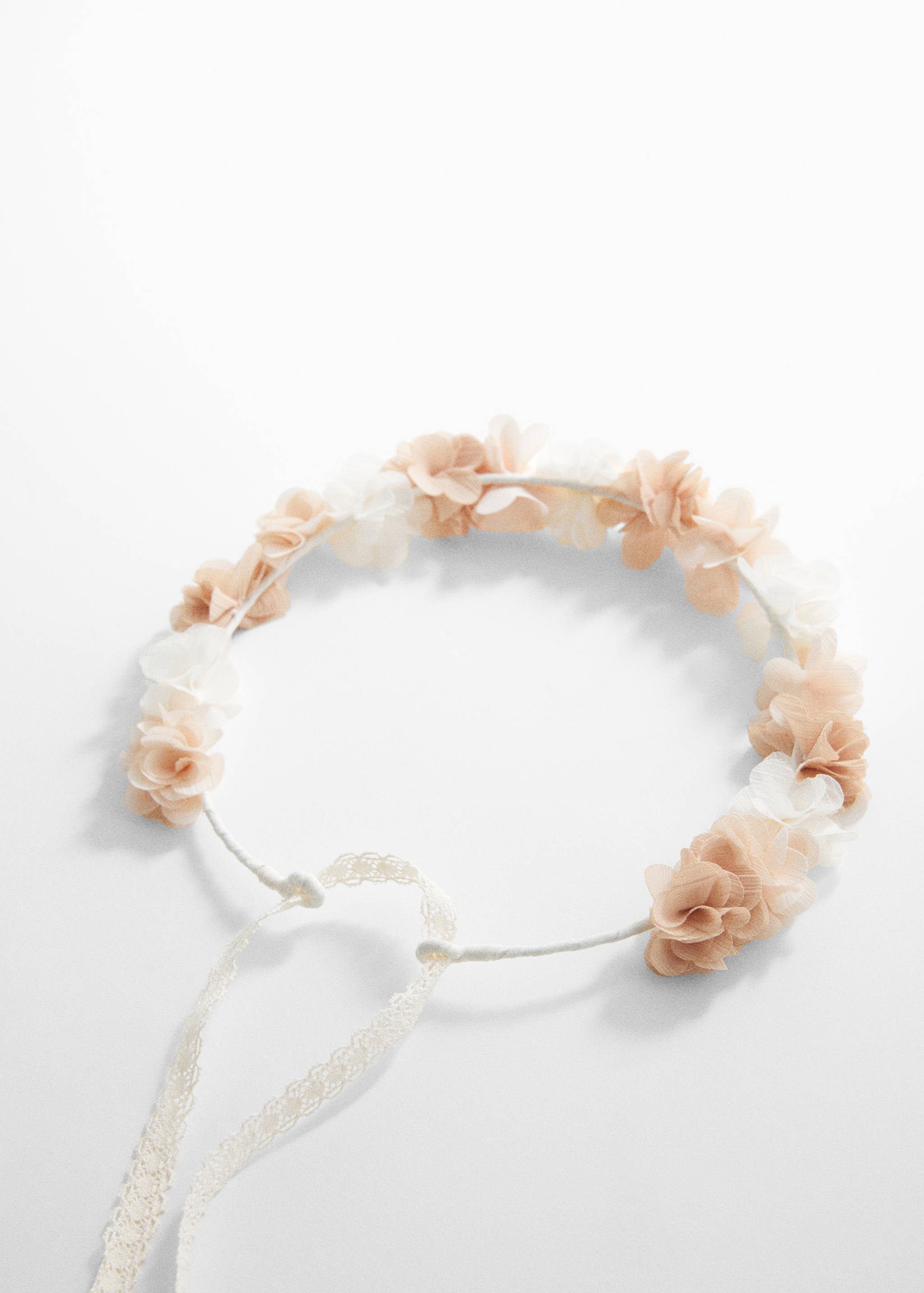Headband with embossed flowers - Details of the article 1