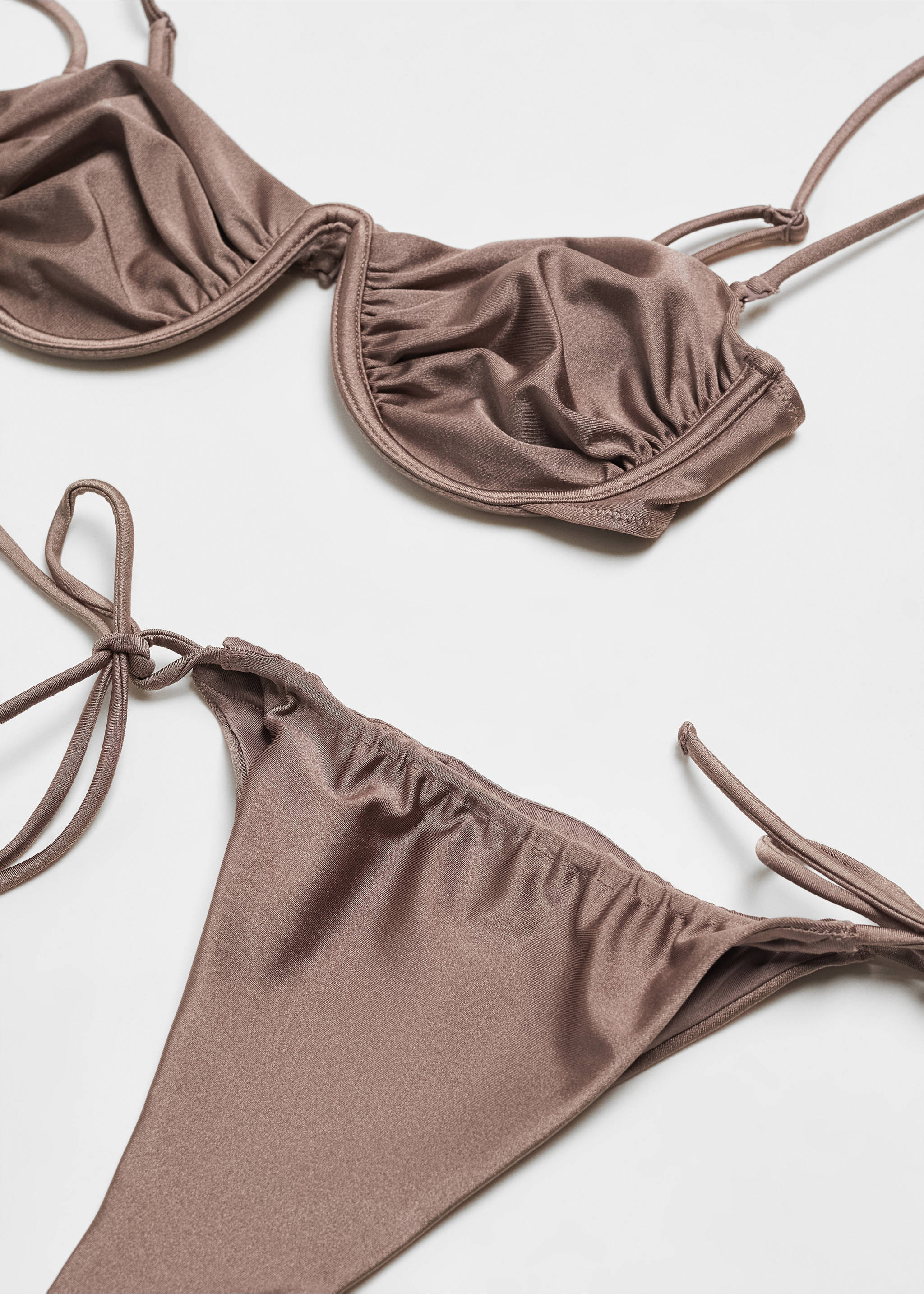 Brazilian glitter bikini bottoms - Details of the article 8, Light/Pastel Brown. Ref: 67034014-00.