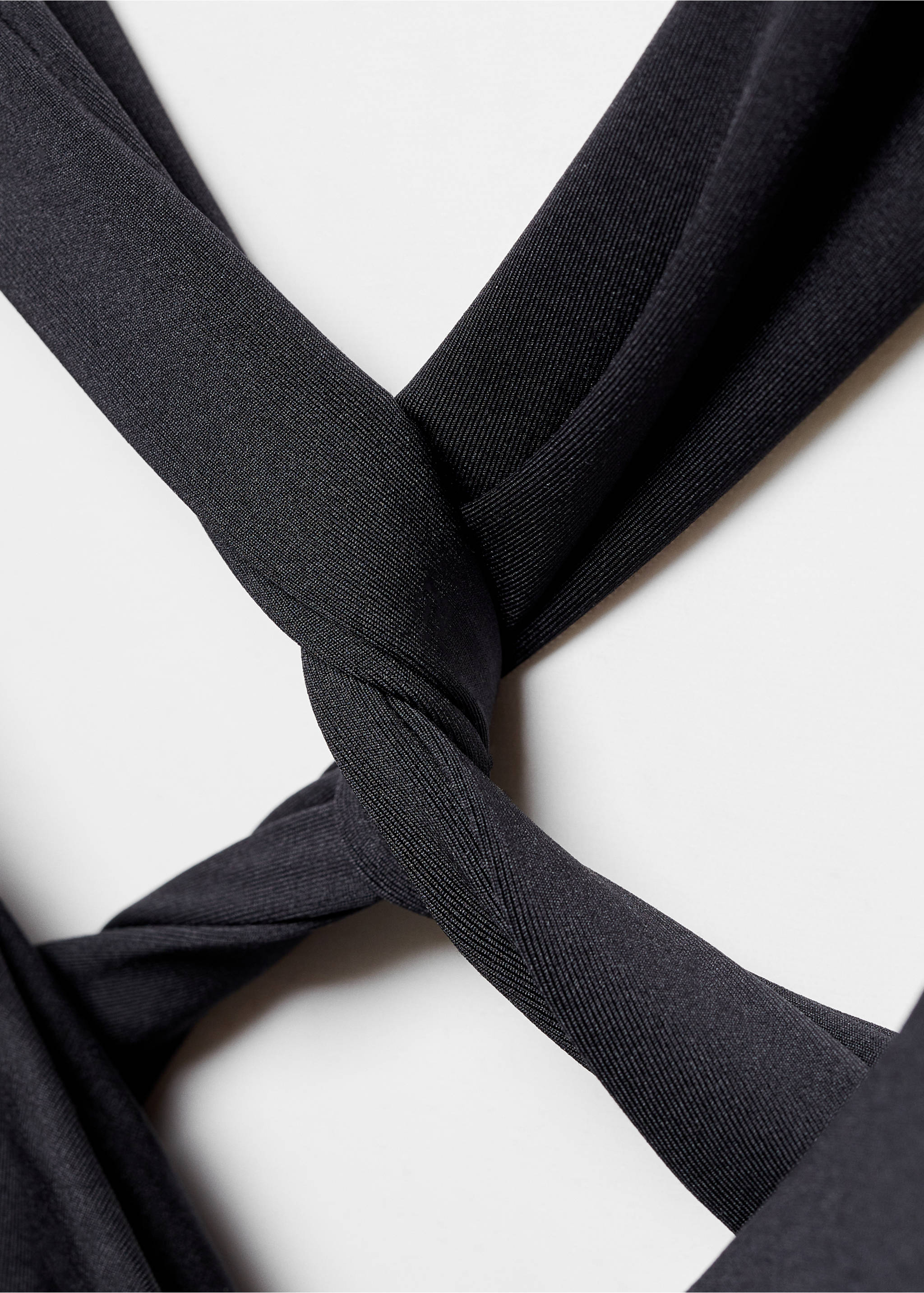 V-neck swimsuit - Details of the article 8, Black. Ref: 67034017-00.