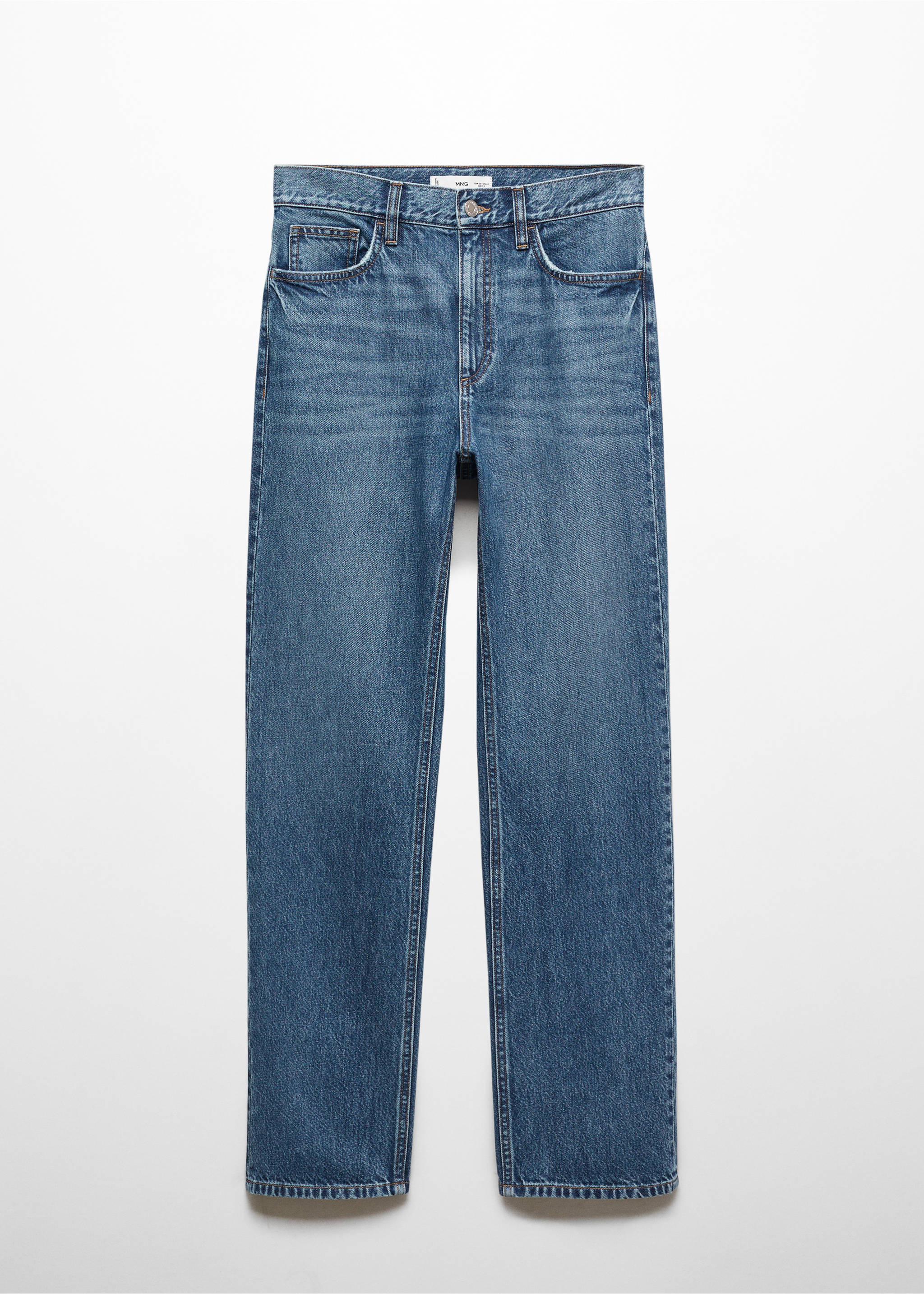Mid-rise straight jeans - Article without model, Dark Blue. Ref: 67034022-00.