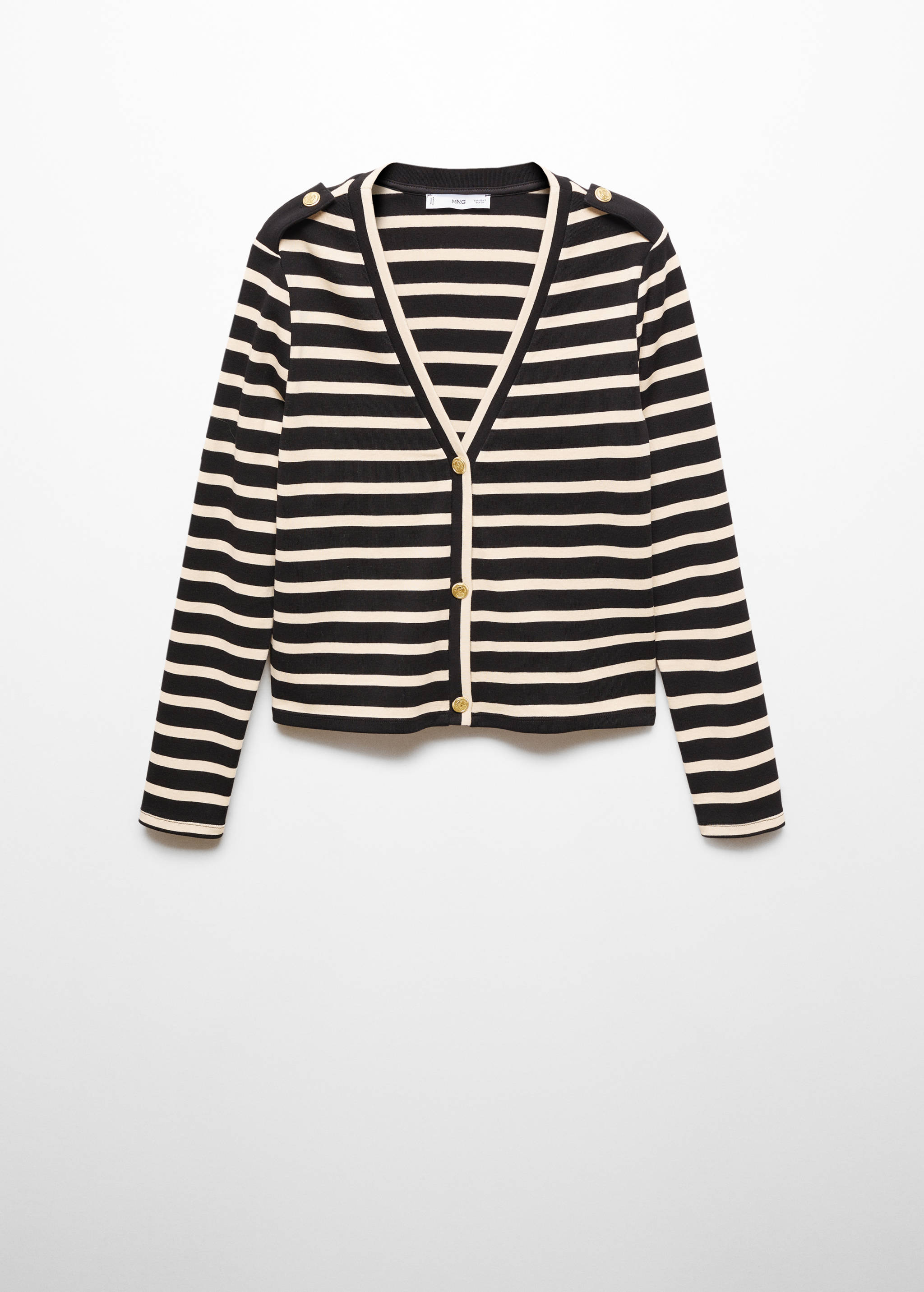 Striped cardigan with buttons - Article without model