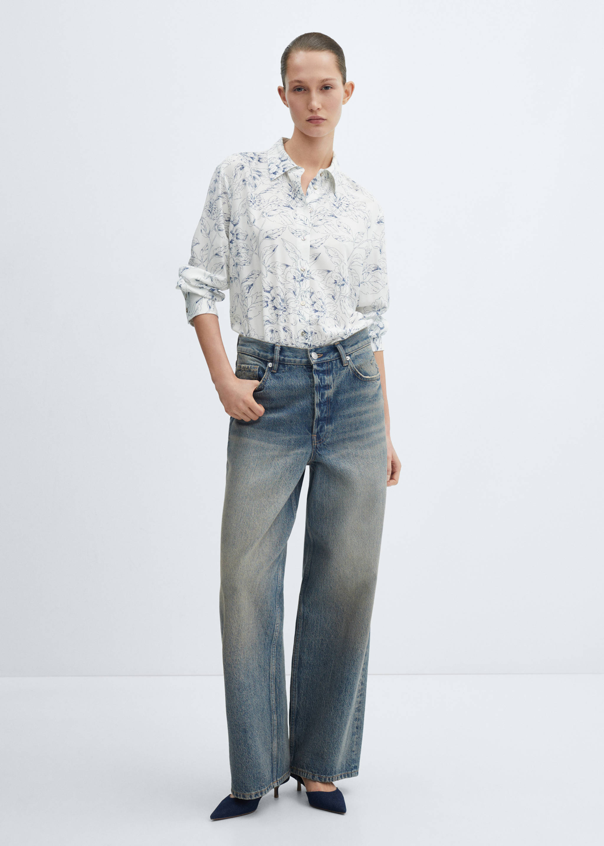 Chemise imprimée à boutons - Plan général
