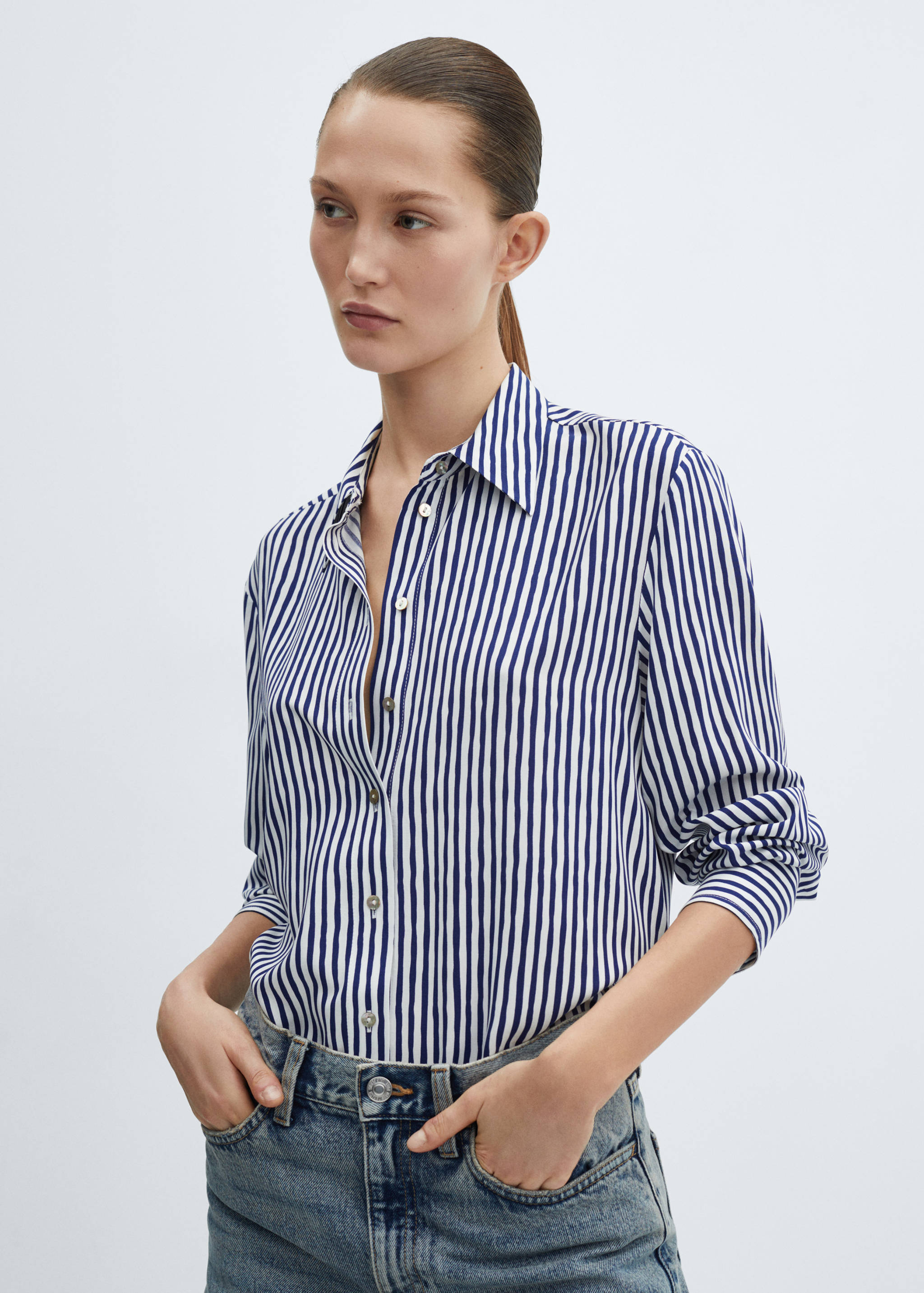 Chemise imprimée à boutons - Plan moyen