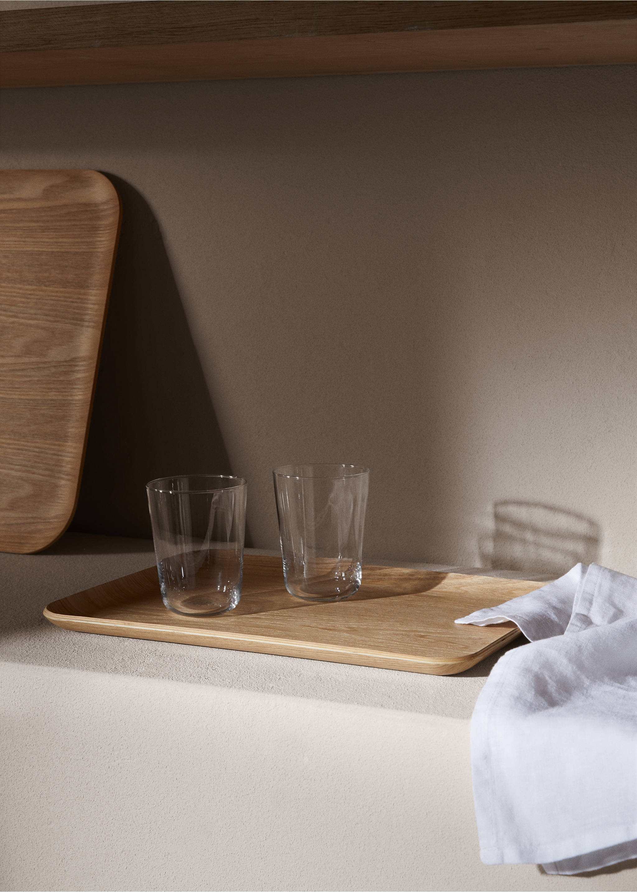Rectangular wooden tray 46x35cm - General plane, Brown. Ref: 67034059-00.